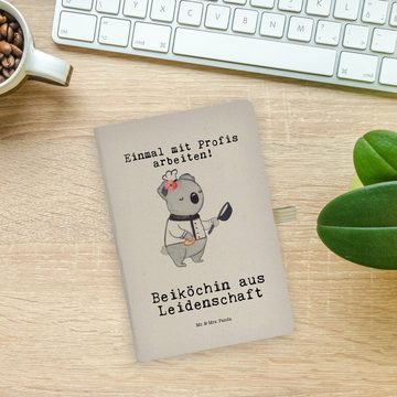 Mr. & Mrs. Panda Notizbuch Beiköchin Leidenschaft - Transparent - Geschenk, Schreibbuch, Notizhe Mr. & Mrs. Panda, Personalisierbar