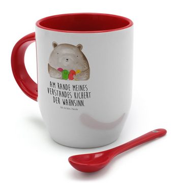 Mr. & Mrs. Panda Tasse Bär Gefühl - Weiß - Geschenk, Durchgedreht, Teddybär, Kaffeebecher, K, Keramik, Inklusive Löffel