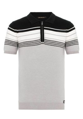 Cipo & Baxx Poloshirt mit mehrfarbigem Streifen-Design