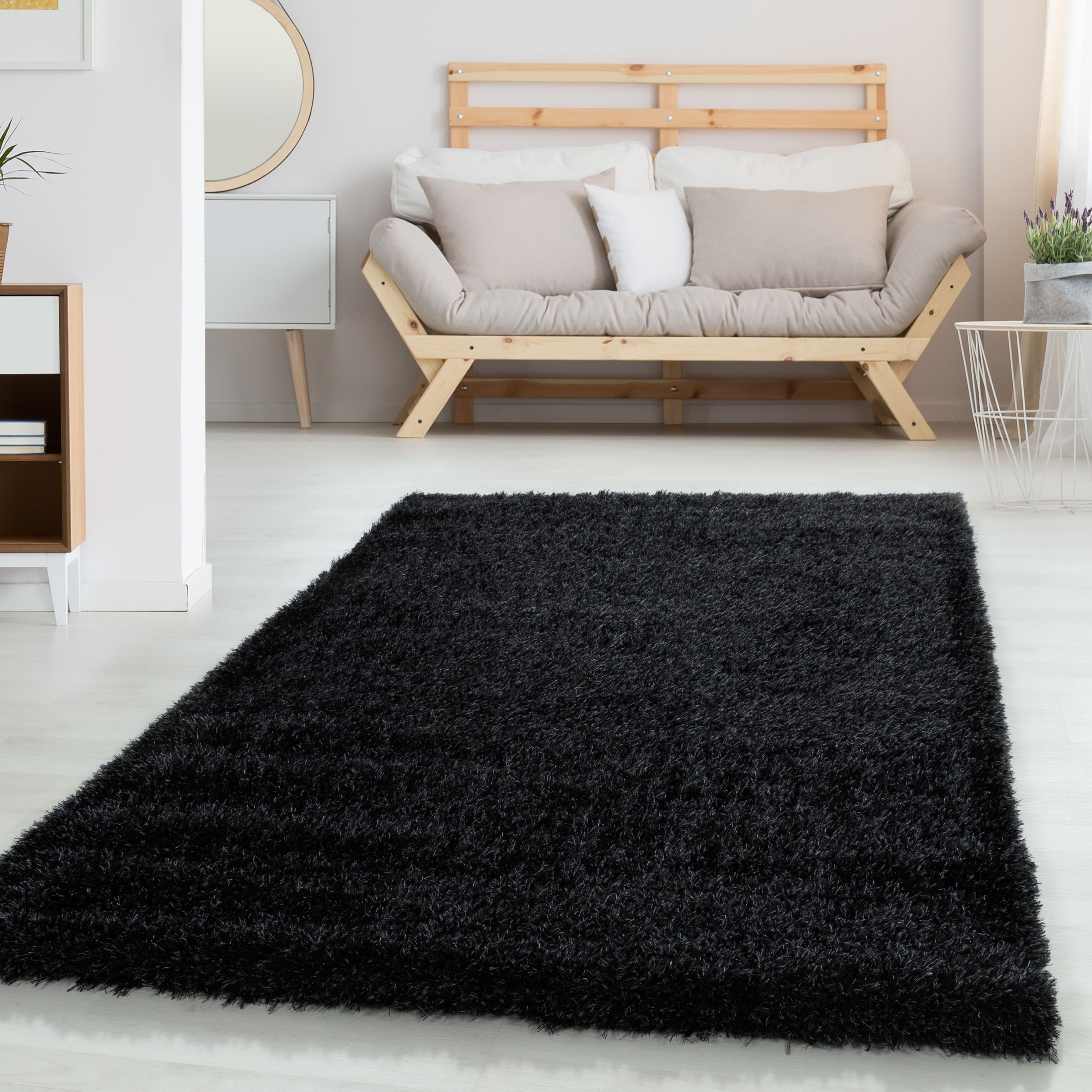 Carpettex Hochflor-Teppich Unicolor - Einfarbig, Läufer, günstig online kaufen