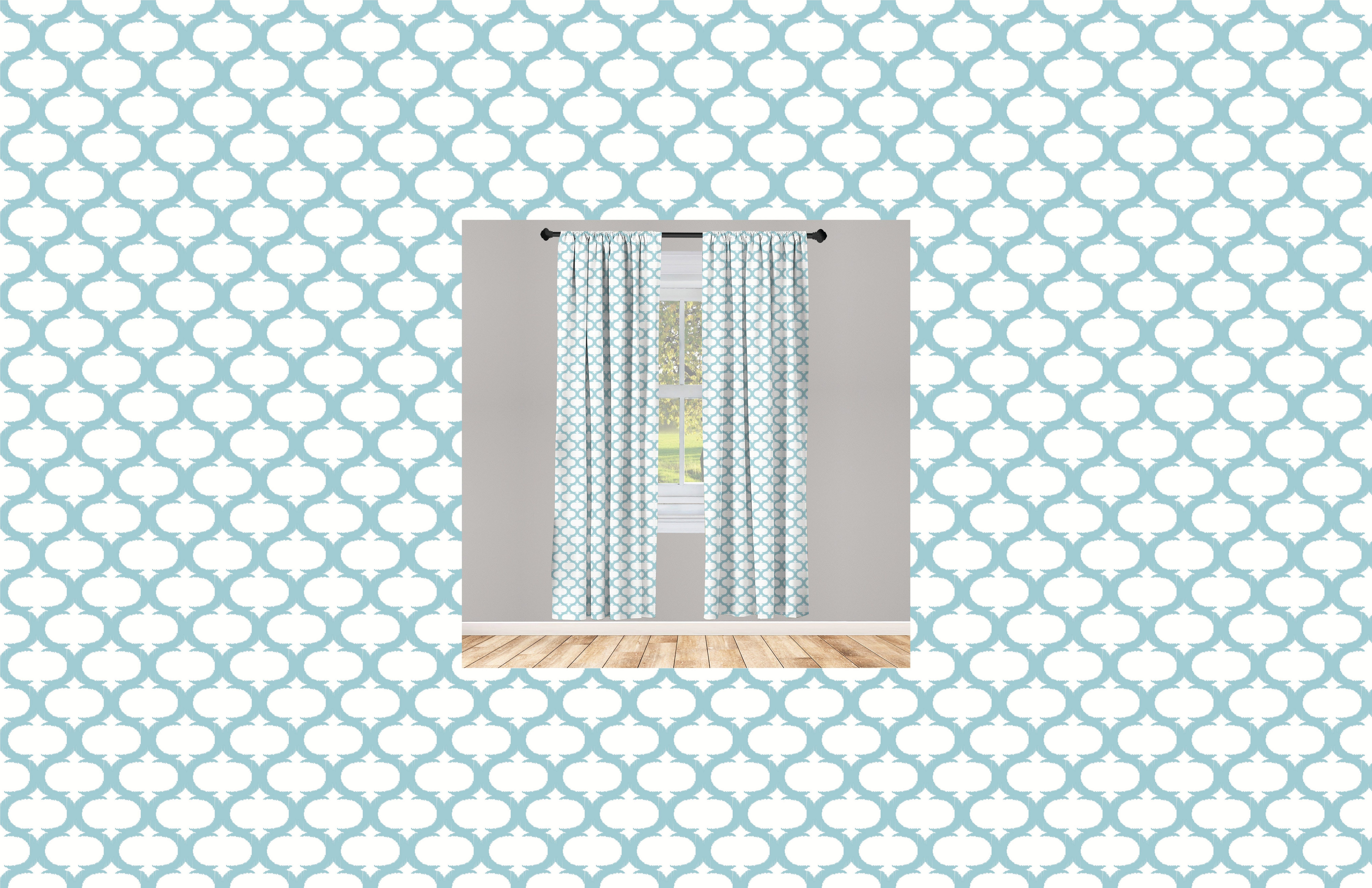 Gardine Vorhang für Wohnzimmer Schlafzimmer Dekor, Abakuhaus, Microfaser, Wasser Mesh Kurvige