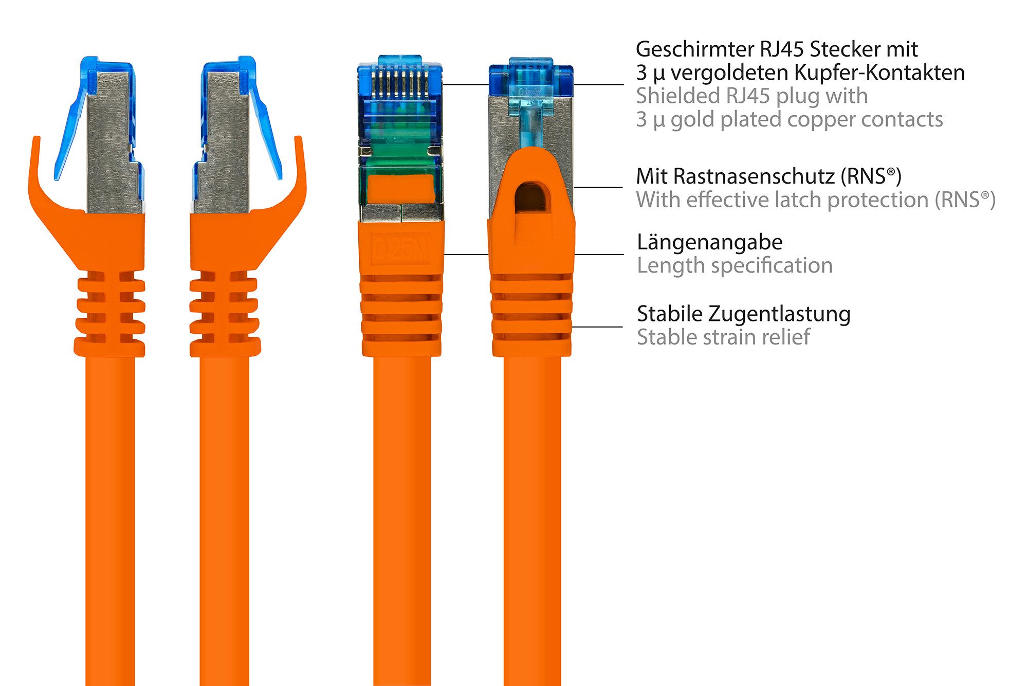 GOOD CONNECTIONS Patchkabel Ethernet Netzwerkkabel, RJ45 Stecker gerade, RJ45 Stecker gerade (150 cm)