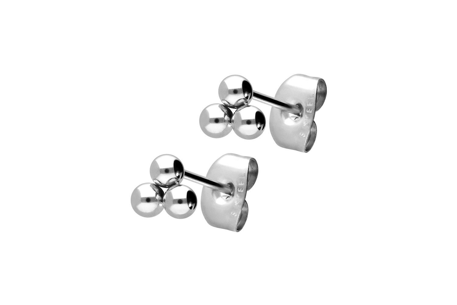 Paar Ohrstecker Chirurgenstahl Ohrstecker 3 KUGELN