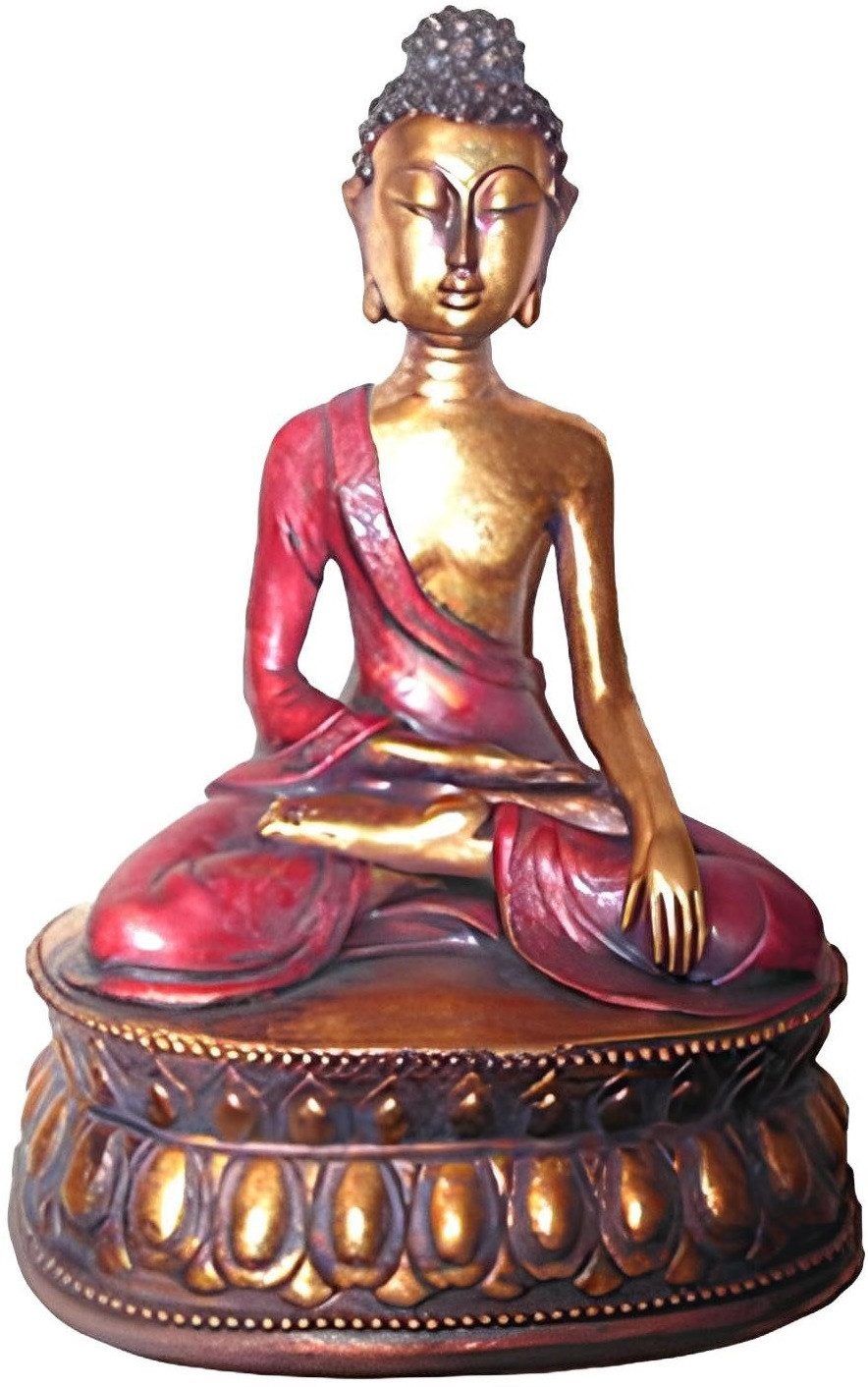 Xlmoebel Buddhafigur Elegante Buddhafigur aus Polyresin in detailreicher Ausführung (SKULPTUR MATERIAL: ACRYL 33 cm Höhe), Hergestellt in Europa