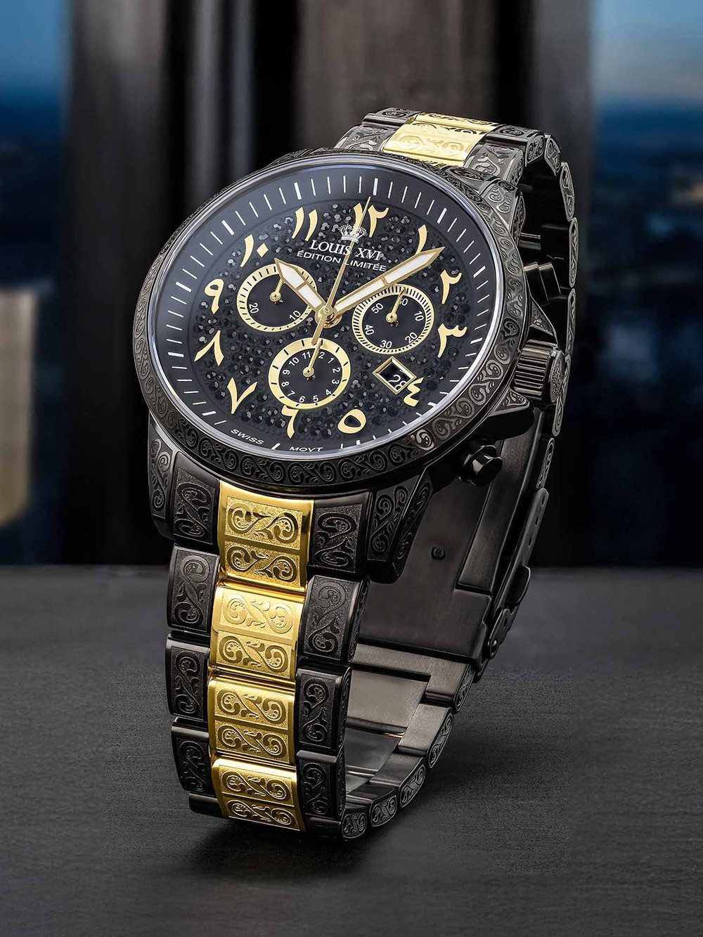 LOUIS XVI Quarzuhr Louis XVI LXVI1098 Herrenuhr Palais Royale 43mm 10ATM Louis XVI LXVI1098 Herrenuhr Palais Royale 43mm 10ATM