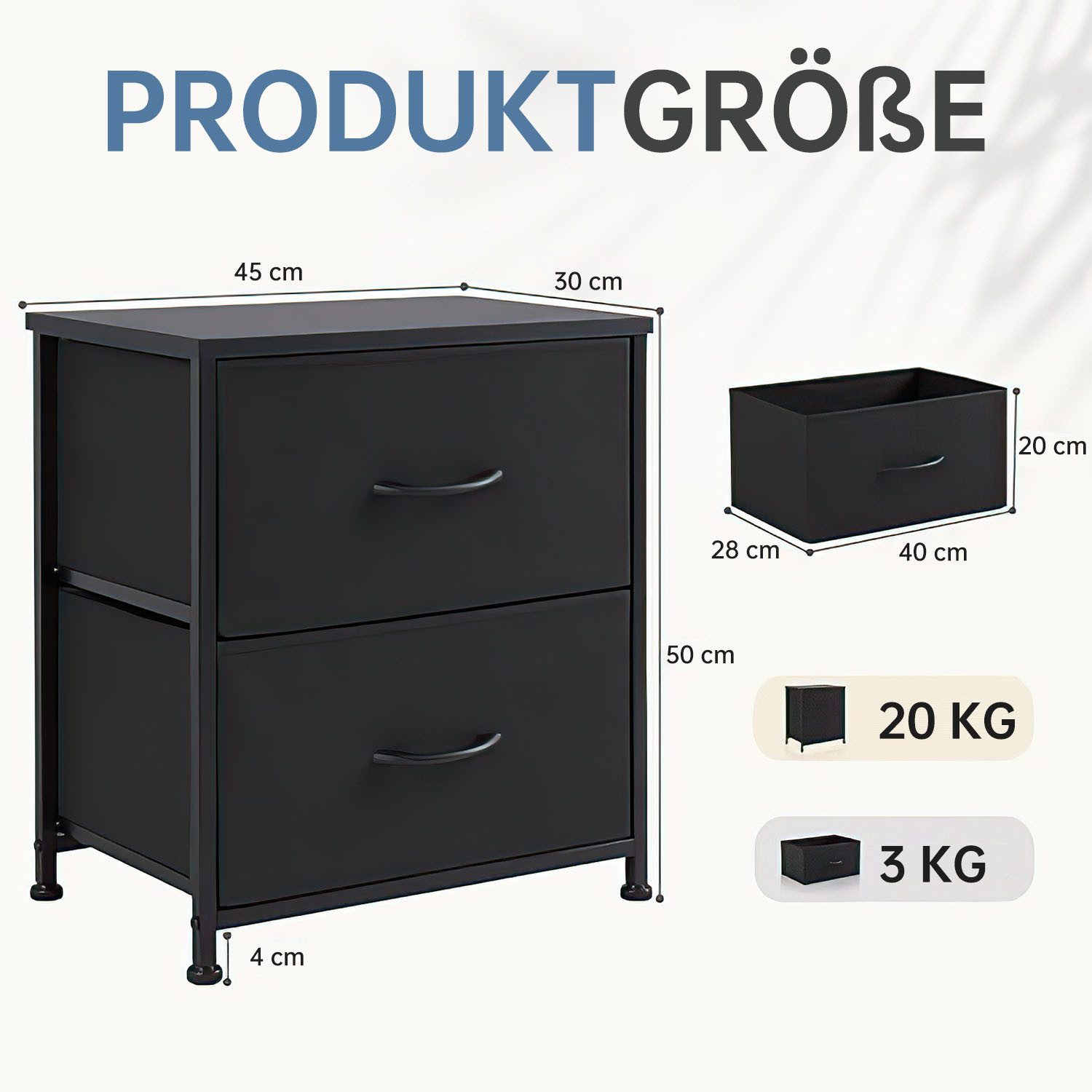 SURFOU Nachttisch 2er Nightstand Kommode Beistelltisch günstig online kaufen