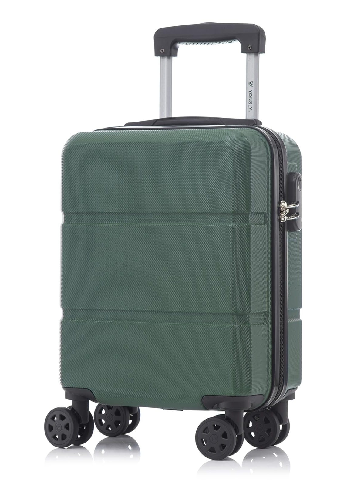 yonsly Hartschalen-Trolley Hartschalen-Koffer Trolley Rollkoffer Zahlenschloss, Handgepäck, 4 Rollen, ABS-Hartschale, robuster Reisekoffer mit Teleskopgriff,46/55/66/76 cm