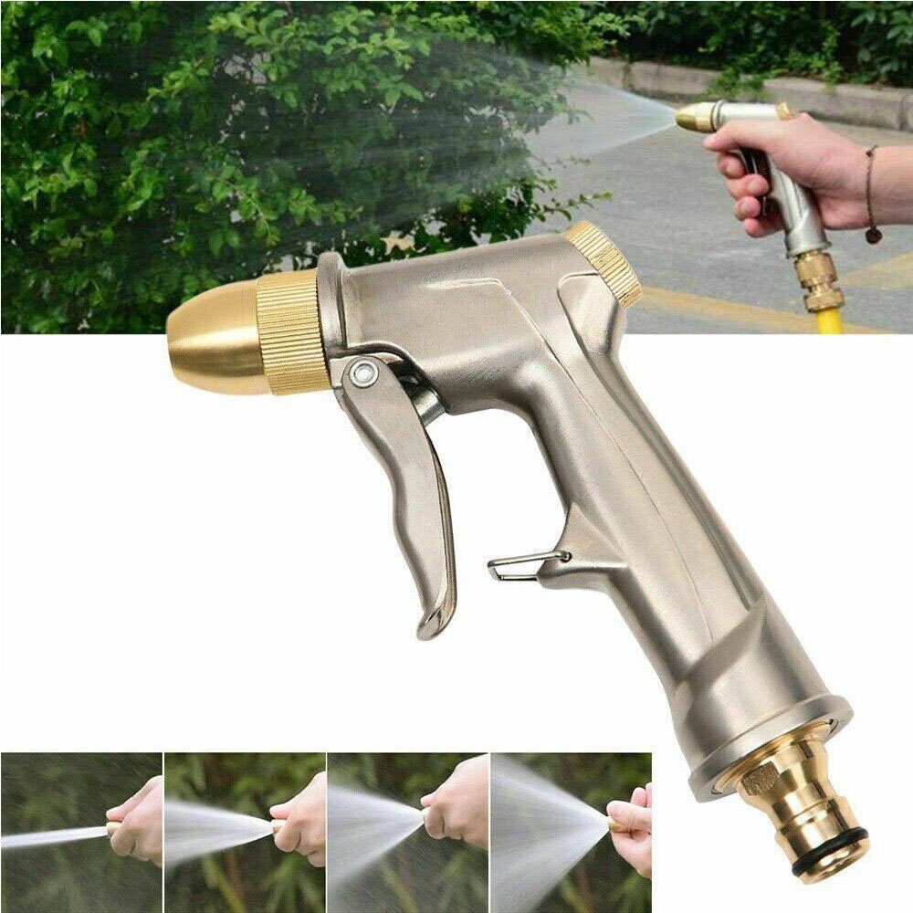 Aisoway Tragbare verstellbare Gartenschlauch Hochdruckpistole Spritzdüse Wasser-Spritzpistole Autowaschschlauch 