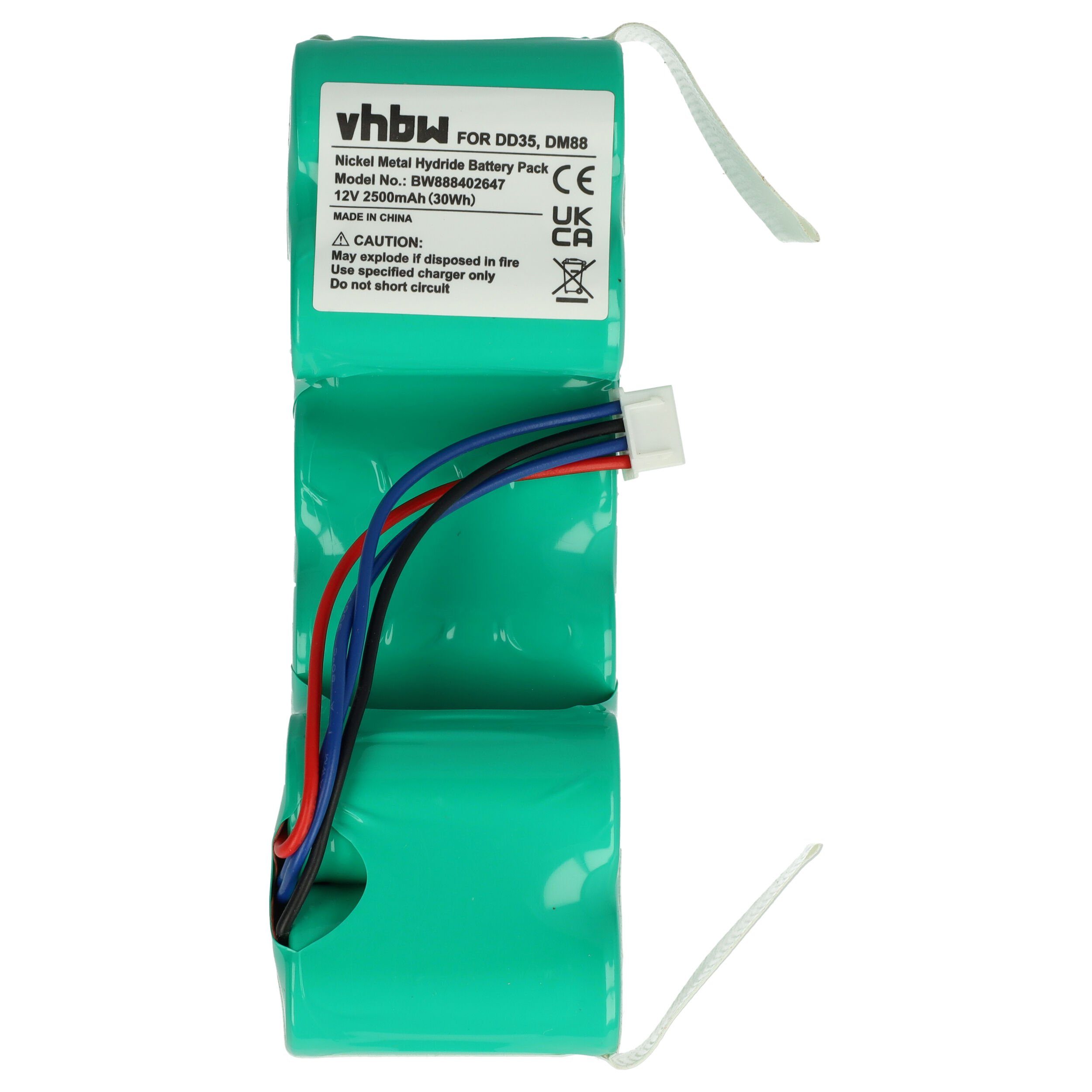 vhbw kompatibel mit iRobot 4720110 Staubsauger-Akku NiMH 2500 mAh (12 V)