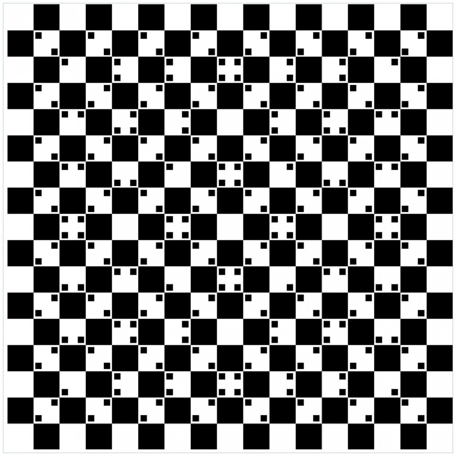 Wallario Memoboard Optische Täuschung - Illusion - schwarz weiß II