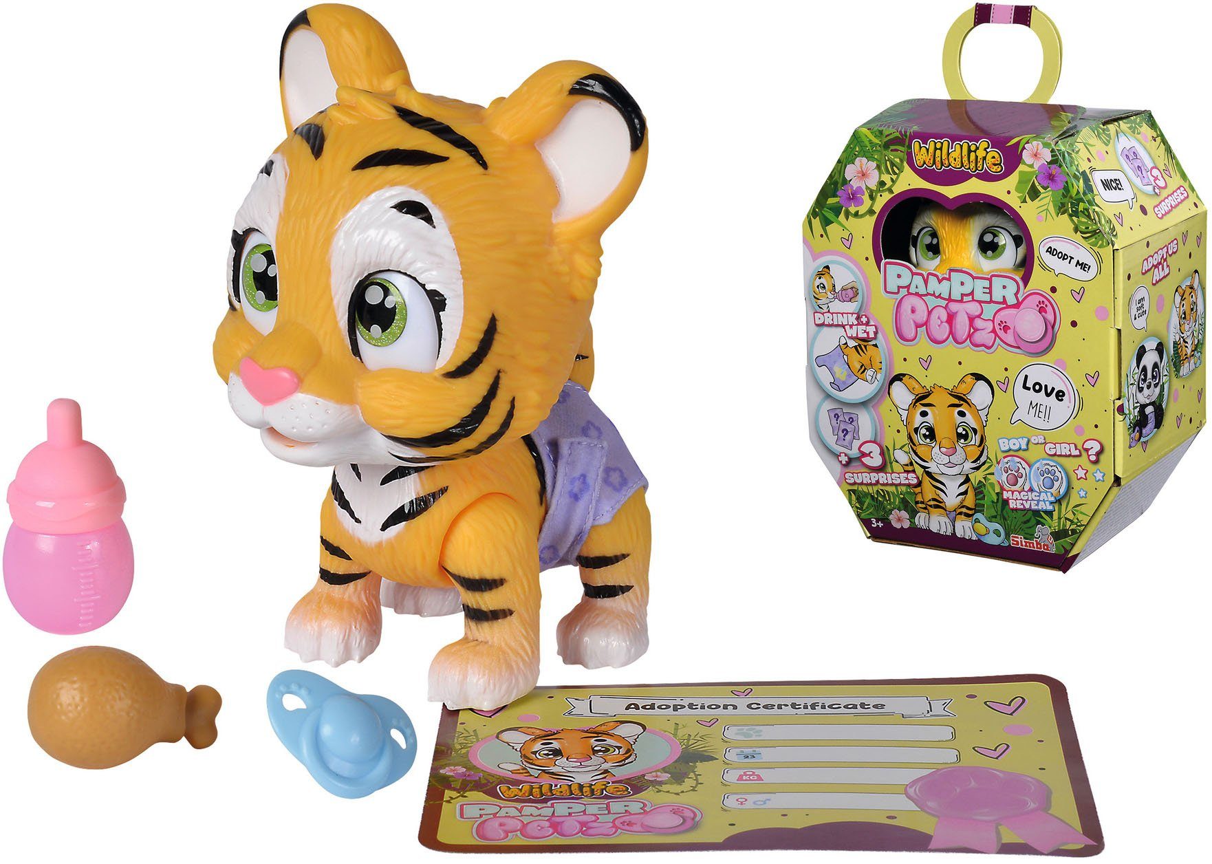 SIMBA Spielfigur Pamper Petz Tiger, mit Funktionen