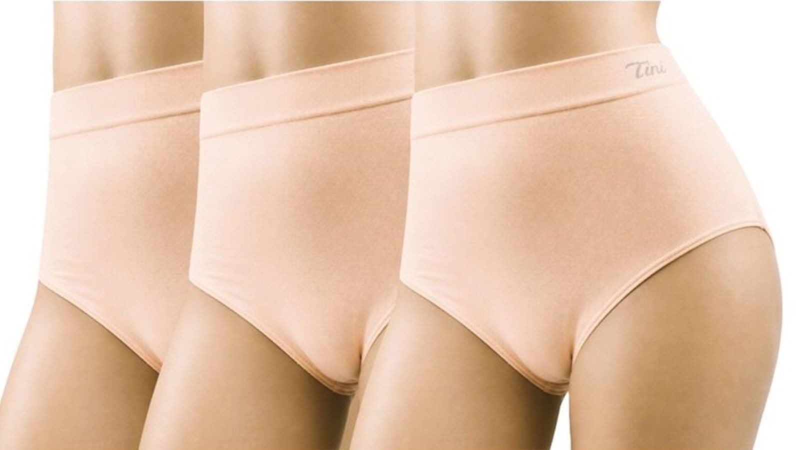 Dekker Taillenslip Damenslip "Tina" Seamless ohne Nähte super elastisch (Packung, 3er Pack) mit Logoschriftzug am Wäschebund