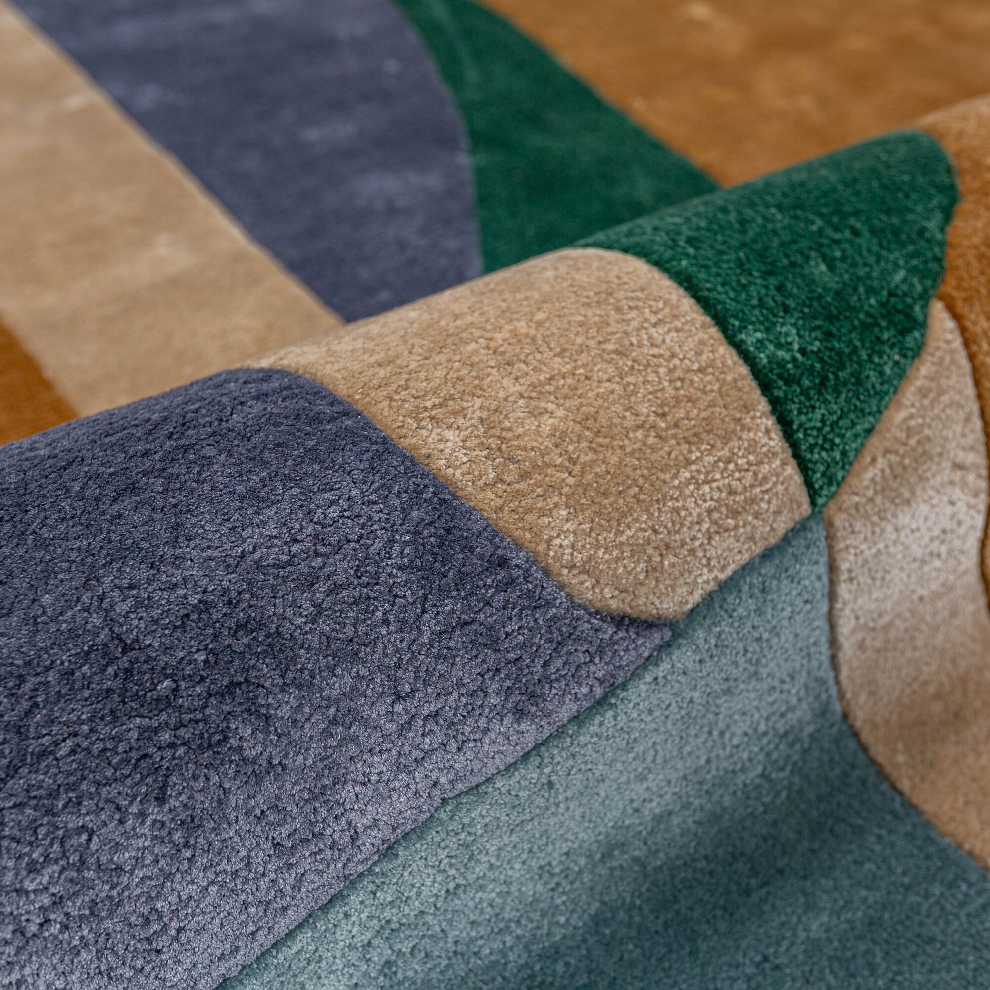 FLAIR RUGS Designteppich Polaris Viskose Teppich, rechteckig, Höhe: 8 mm, Modernes Colour-Blocking-Muster – Bild 5 von 5
