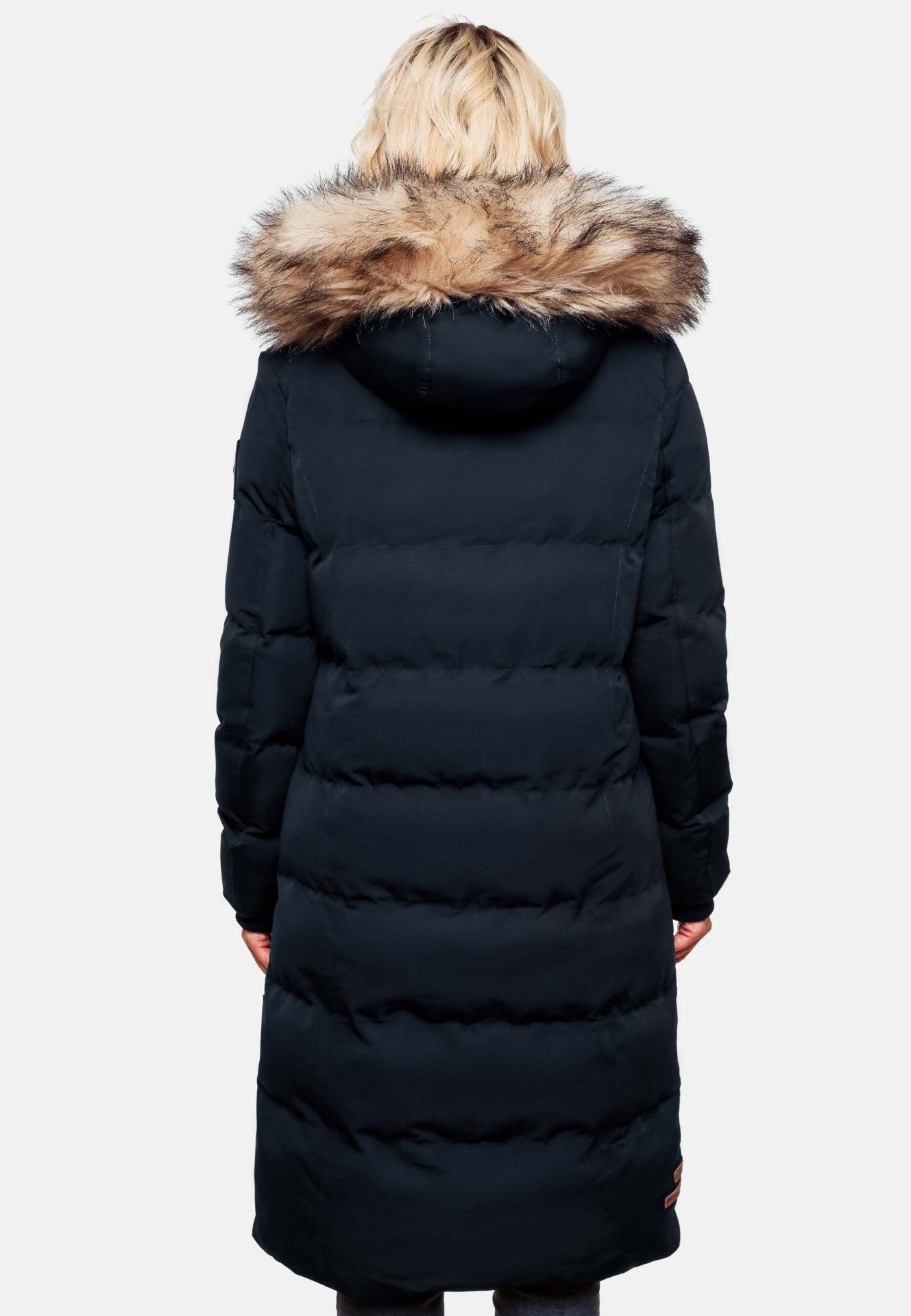 Marikoo Schneejacke Marikoo Schneesternchen Damen Winter Steppjacke B890 langer Parka mit abnehmbarer Kapuze – Bild 4 von 5