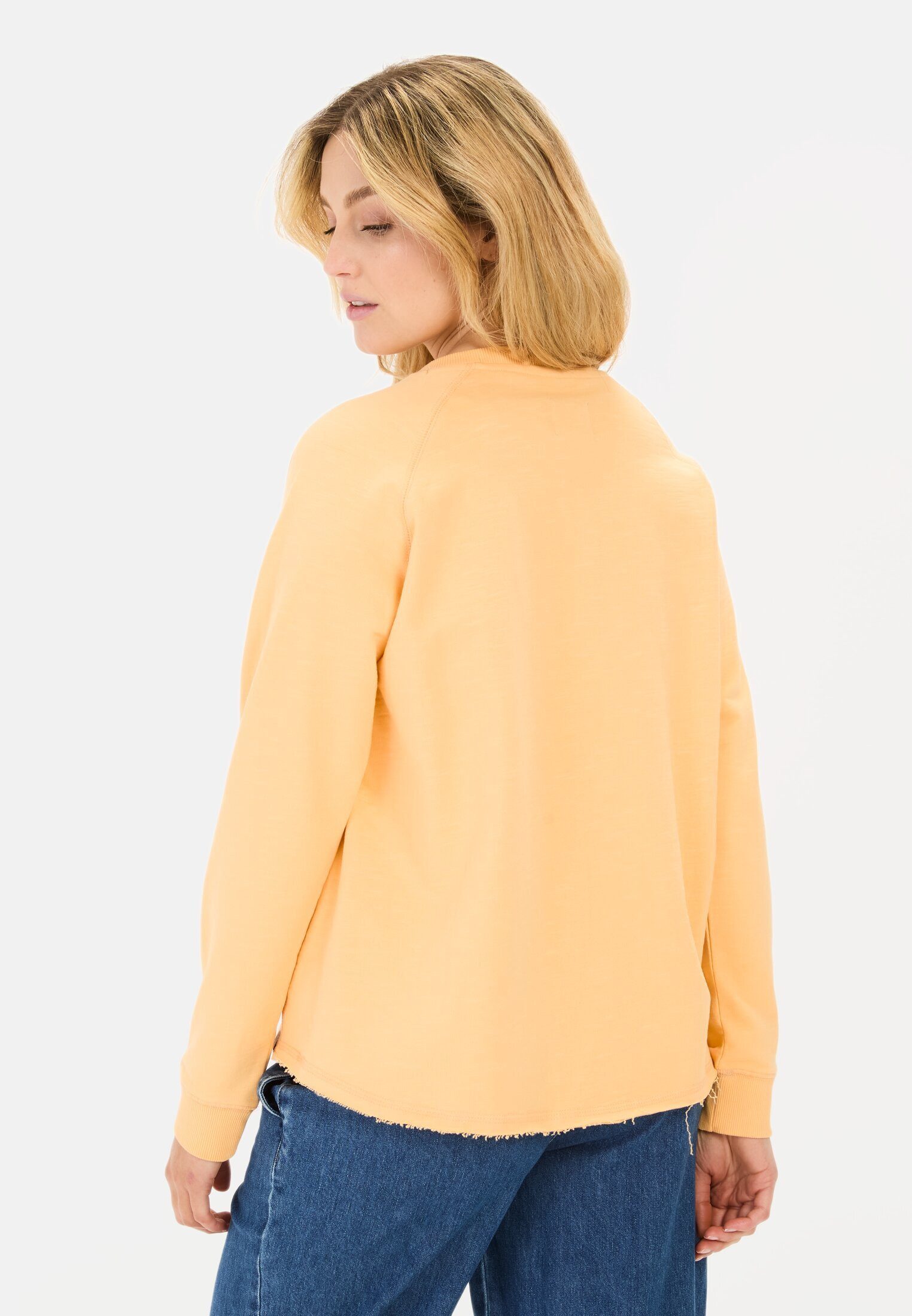 camel active Sweatshirt aus reiner Baumwolle Langarm Rundhals günstig online kaufen