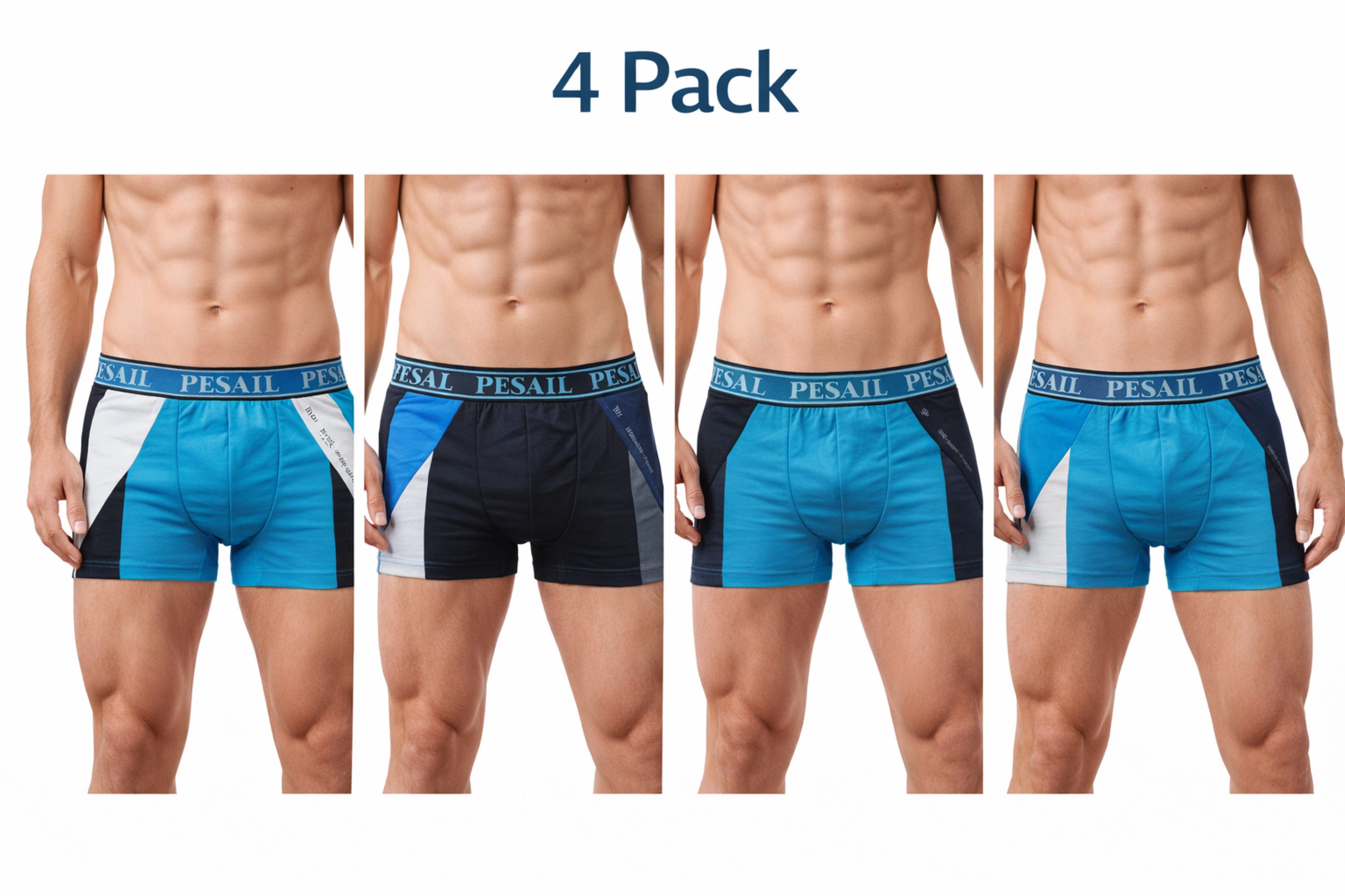 DDOnlineShop Boxershorts Herren 4er Pack – Baumwolle Stretch Unterwäsche (Spar-Set, 4er Pack) Premium Qualität GW55213 – Bild 2 von 5