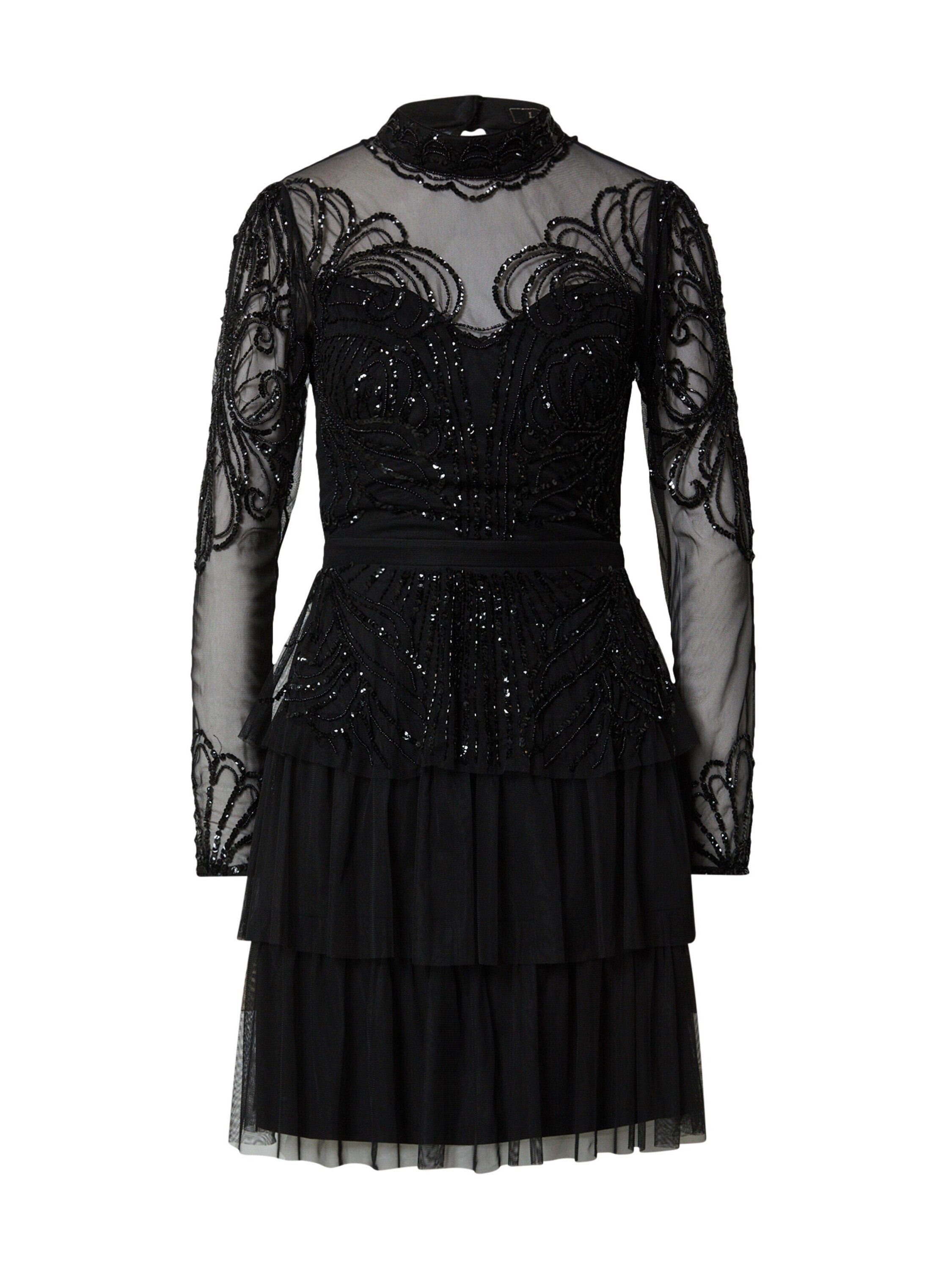 LIPSY Minikleid (1-tlg) Cut-Outs, Volant, Drapiert/gerafft, Pailletten, Perlen