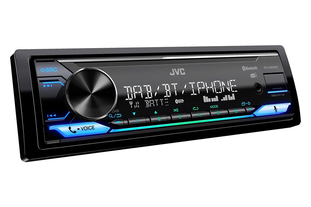 JVC KD-X482DBT 1-DIN Media-Receiver Autoradio (Digitalradio (DAB), Bluetooth, Amazon Alexa) | Autoradios