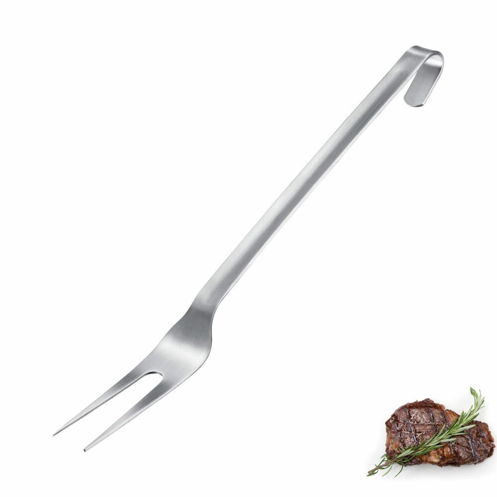 WESTMARK Fleischgabel Pro – Edelstahl Tranchiergabel mit langen Zinken & Aufhängehaken, 38, rostfrei, spülmaschinengeeignet, ergonomischer Griff