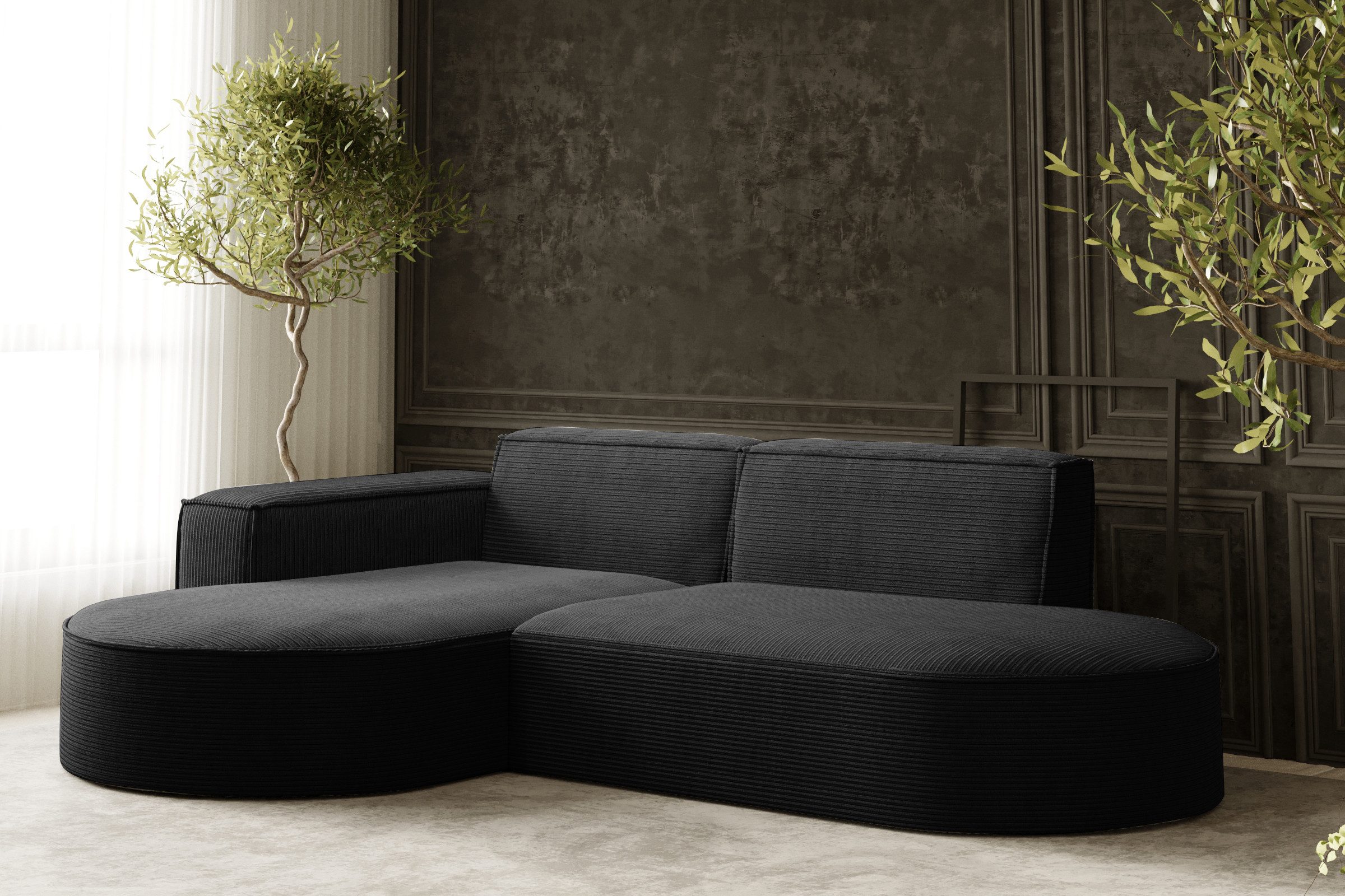 Kaiser Möbel Ecksofa Designer MODENA STUDIO L stoff Cord, Verita,Boucle, Ec günstig online kaufen