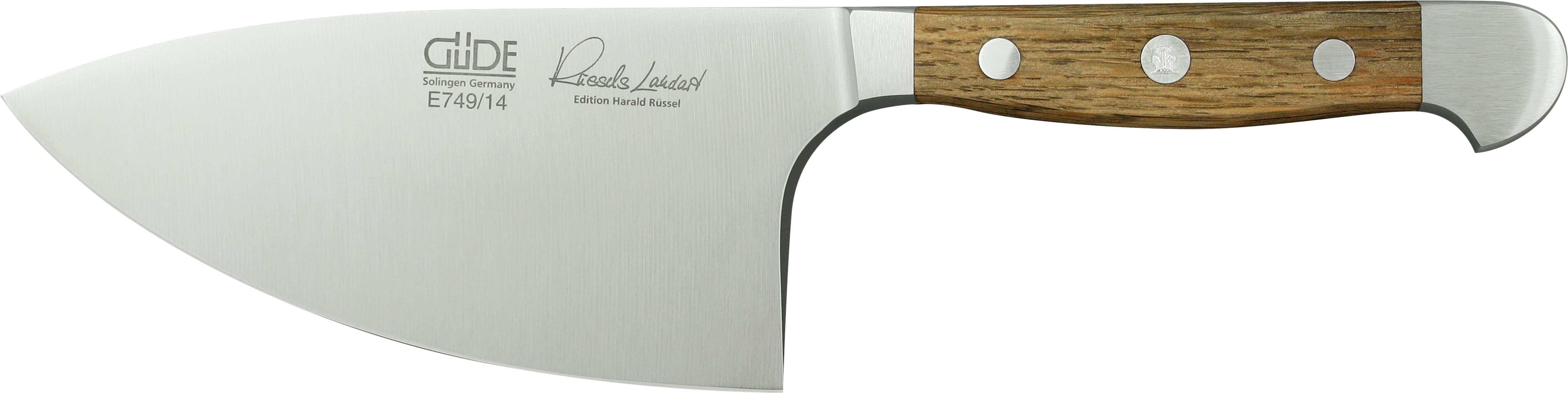 Güde Messer Solingen Kräutermesser Güde Alpha Kräutermesser Shark 14cm, Fasseiche