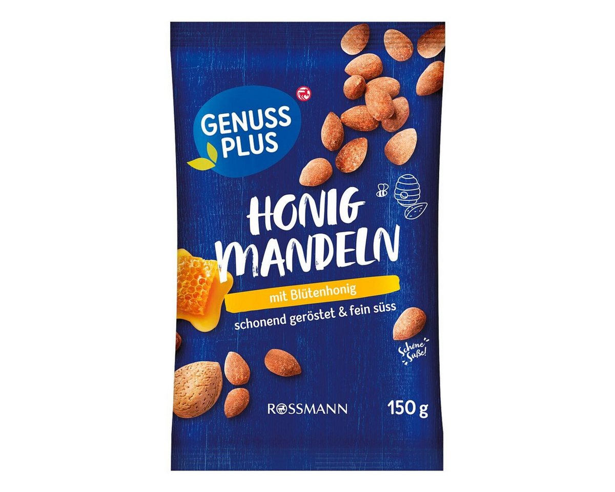 GENUSS PLUS Nüsse Honig-Mandeln, dragiert, 150 g, glutenfrei / laktosefrei*