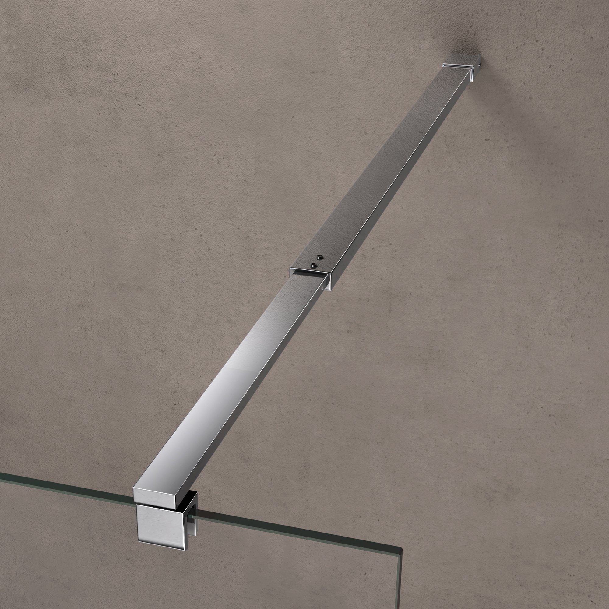 doporro Walk-in-Dusche Duschkabine Duschwand Duschabtrennung 8-10mm ESG NANO H:200cm B02K, Einscheibensicherheitsglas