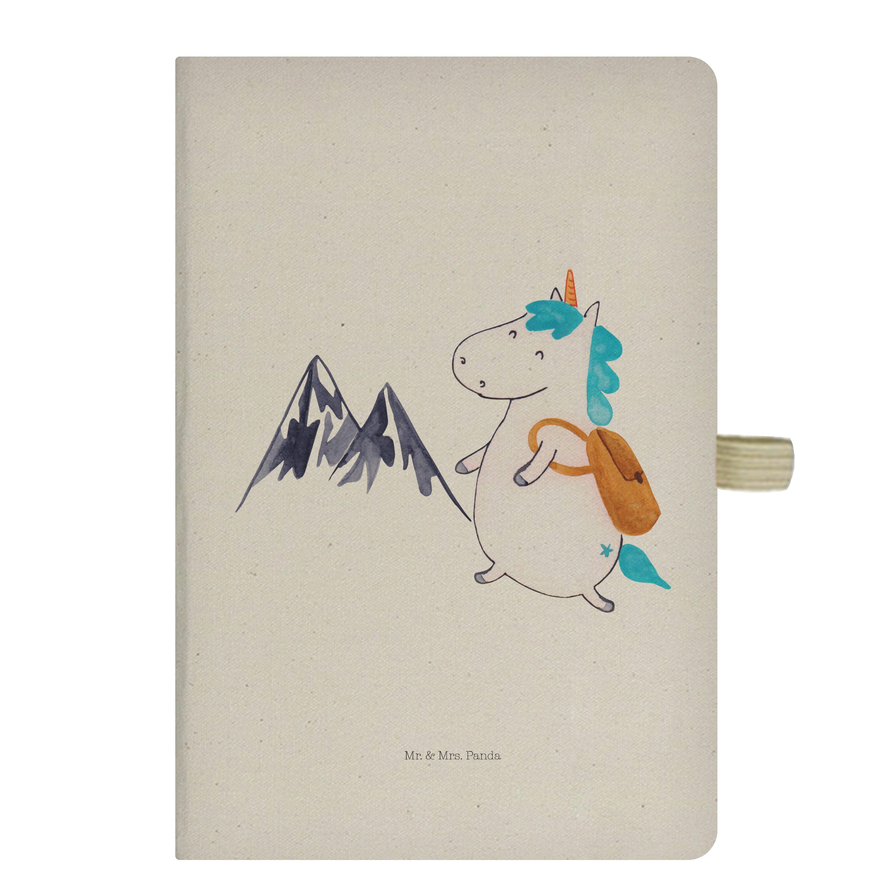Mr. & Mrs. Panda Notizbuch Einhorn Bergsteiger - Transparent - Geschenk, Pegasus, Unicorn, Notiz Mr. & Mrs. Panda