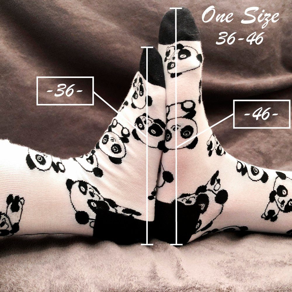 TwoSocks Freizeitsocken Panda Socken lustige Socken Herren & Damen, Einheitsgröße