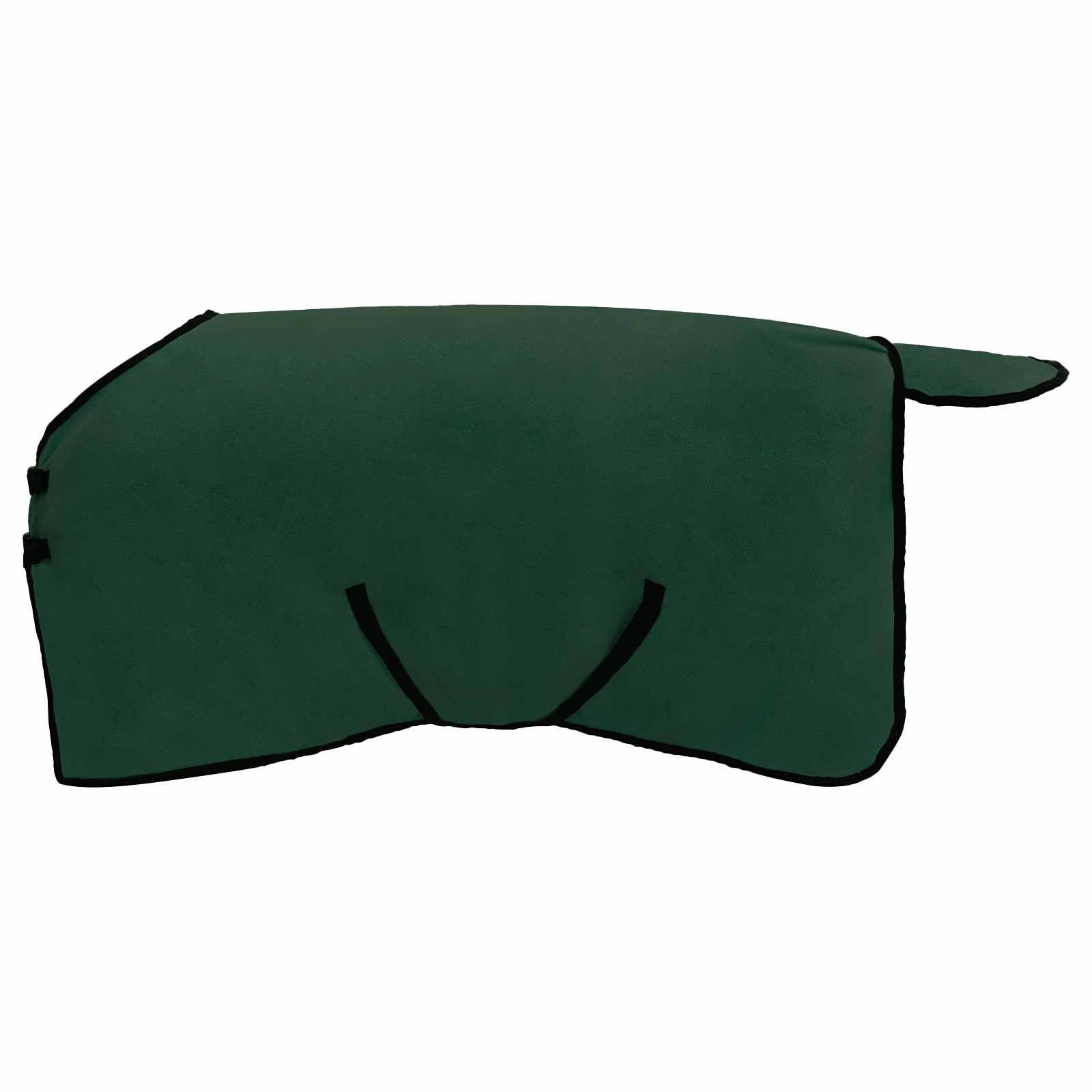 vidaXL Tierdecke Pferdedecke Dunkelgrün 75 cm Polyester-Fleece
