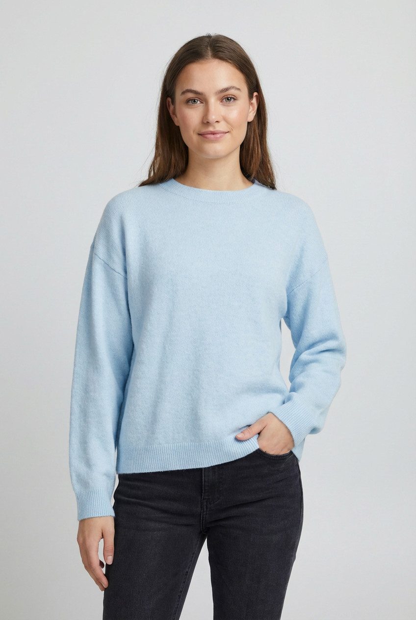 Vila Strickpullover VILIGA L/S O-NECK KNIT TOP - NOOS