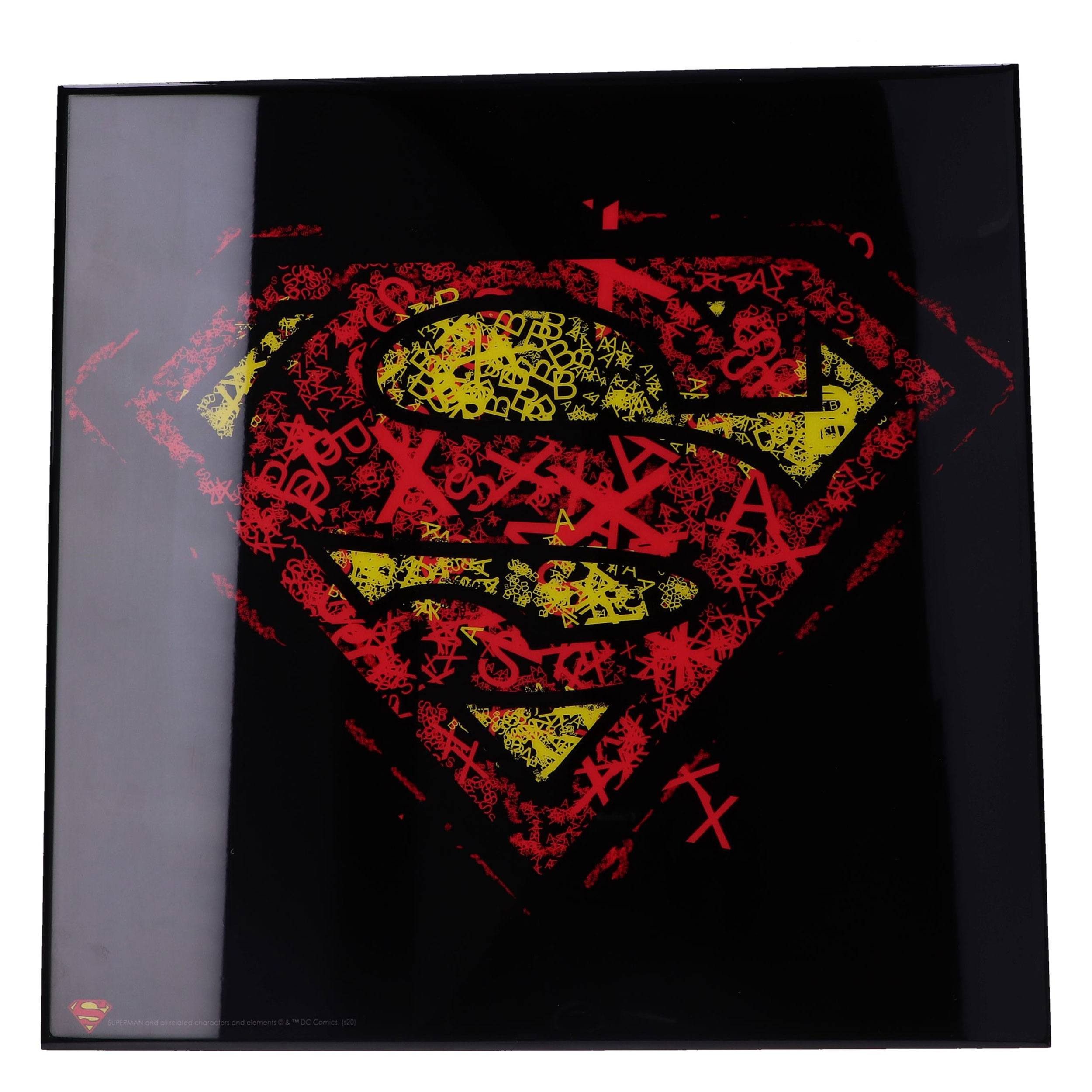 Nemesis Now Wandbild Superman Crystal Clear Picture Wanddekoration Superman 32 x 32 cm, (1 St), Hochwertig mit unvergleichlicher Klarheit