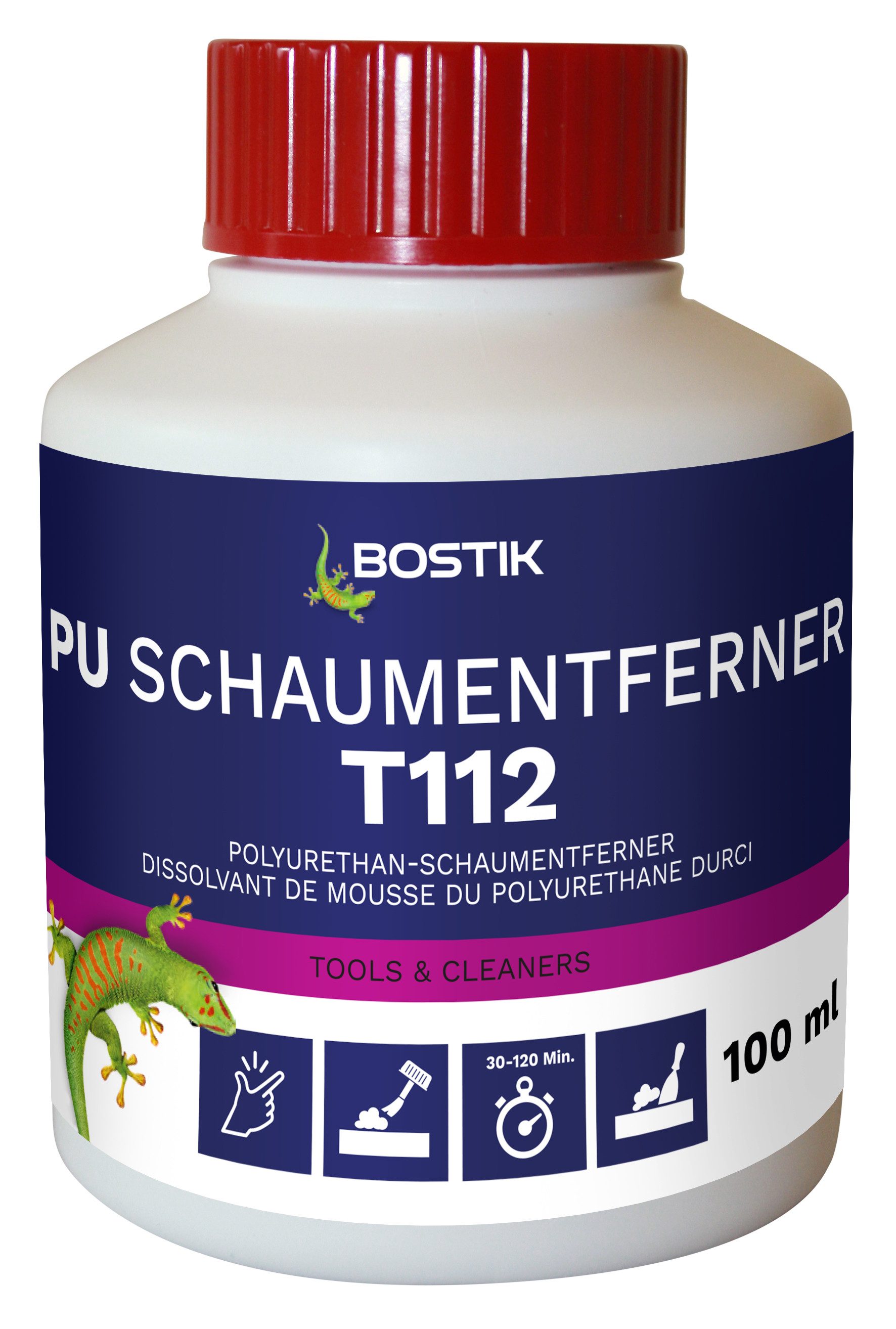 BOSTIK Bostik T112 PU Schaumentferner Reiniger 100ml Dose mit Applikator PU-Schaum-Reiniger (gebrauchsfertig)