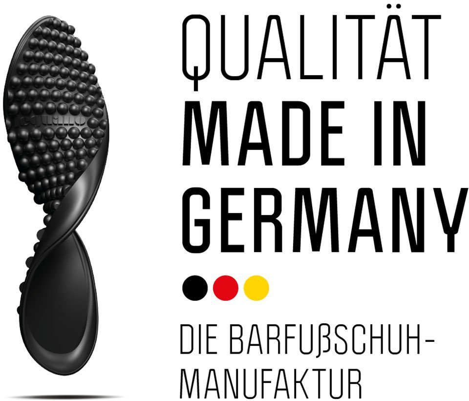 Leguano LEGUANITO Laufprozess, Obermaterial und atmungsaktivem fördert den aus Textil optimal Barfußschuh wasserdampfdurchlässigem