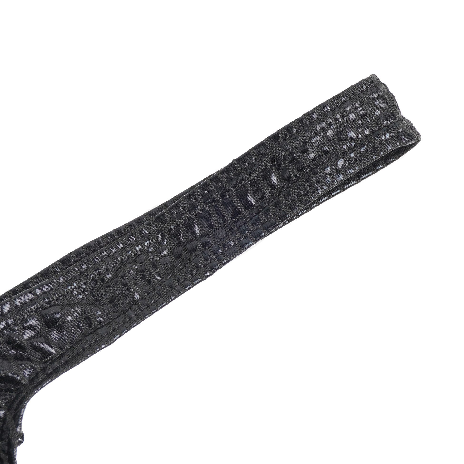 Lau-Fashion Stringtanga Herren String mit Schlangenmuster in Lack Leder Wetlook-Optik