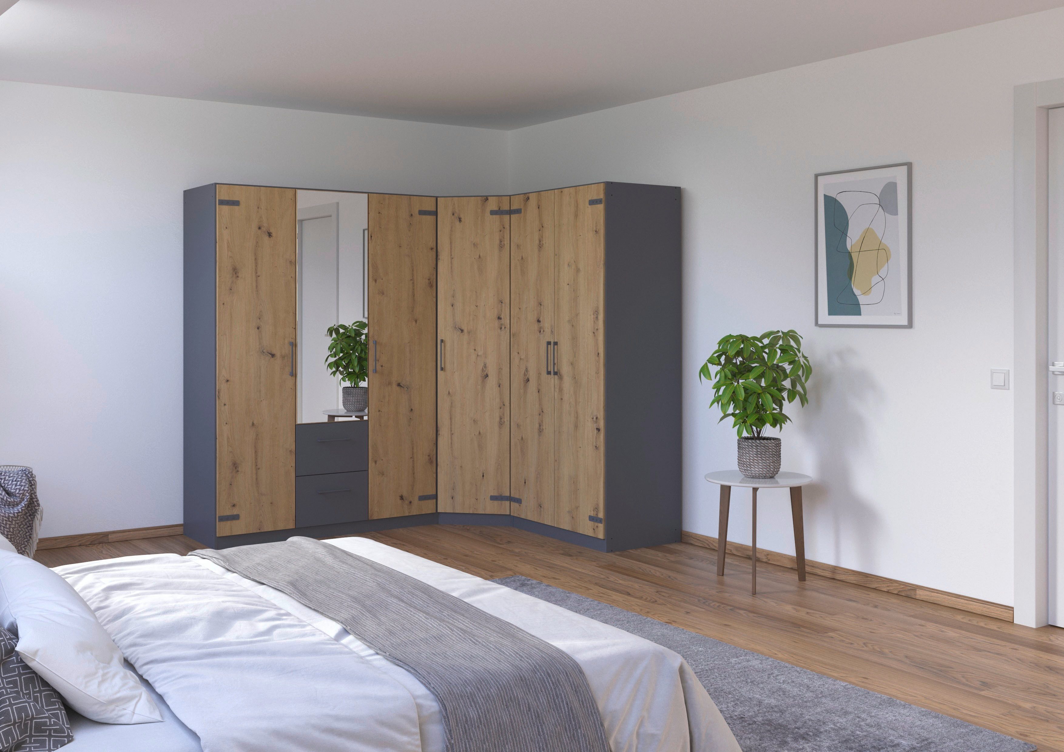 rauch Schrank-Set Holmes, (Set), mit Applikationen "Industrial Style" MADE IN GERMANY