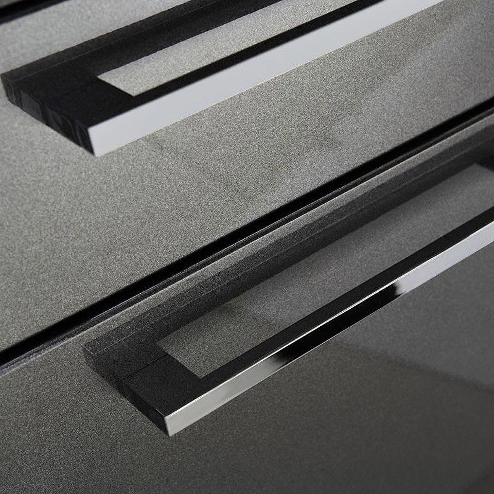 Lomadox Hochschrank HERONAS-02 Badschrank Hochglanz anthrazit günstig online kaufen