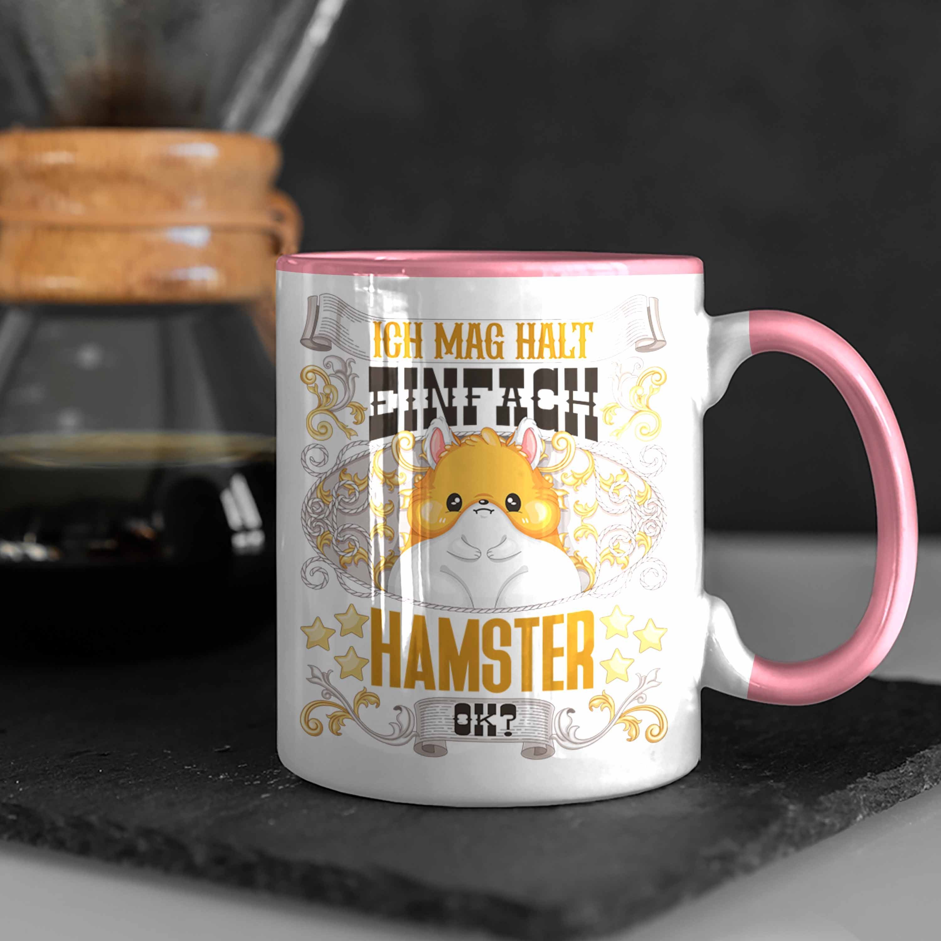 Rosa Geschenk - Spruch Geschenkid Besitzer Hamster Trendation Tasse Trendation Hamster Tasse
