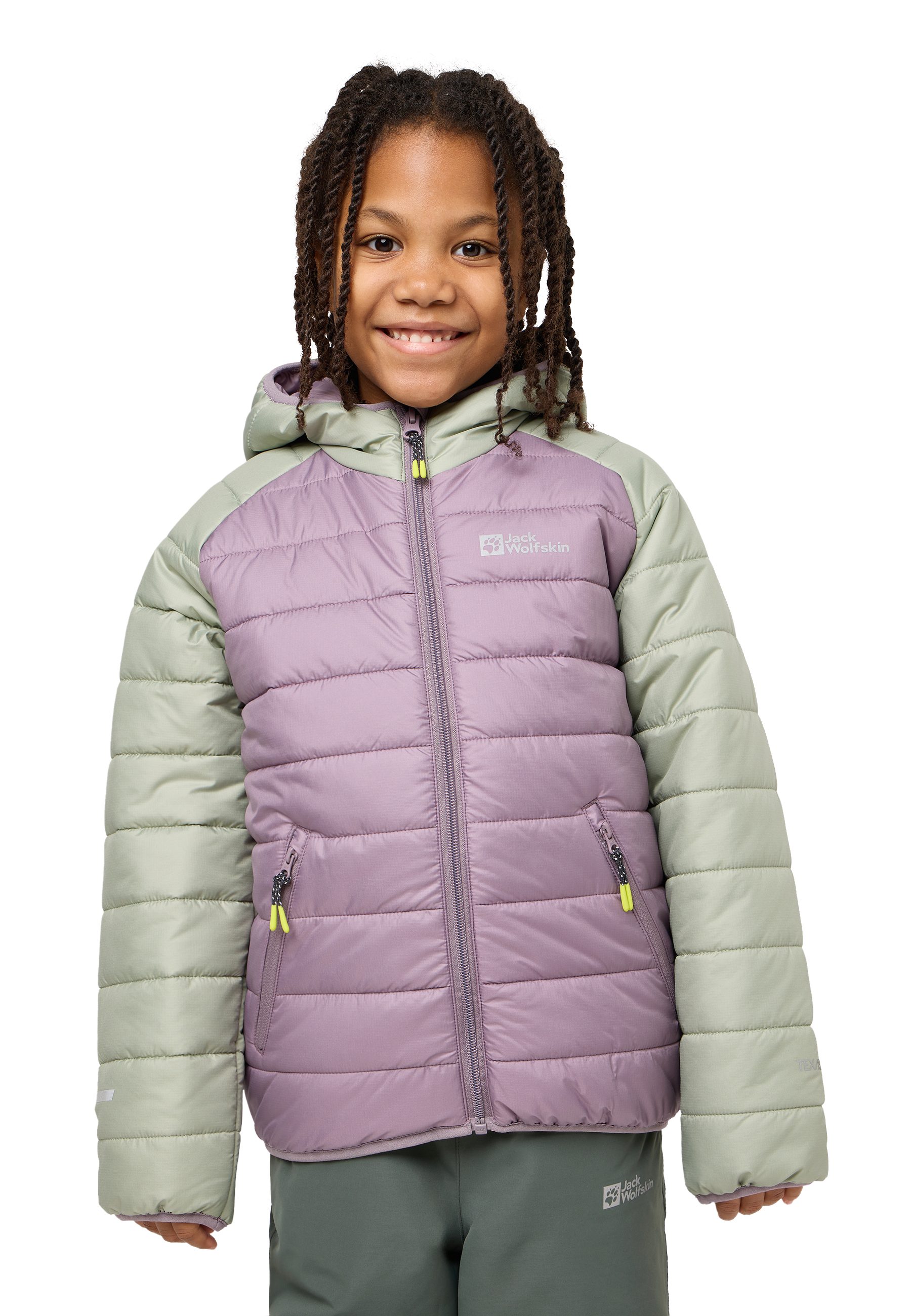 Jack Wolfskin Steppjacke ZENON für Kinder Wärmend, winddicht, Übergangsjacke