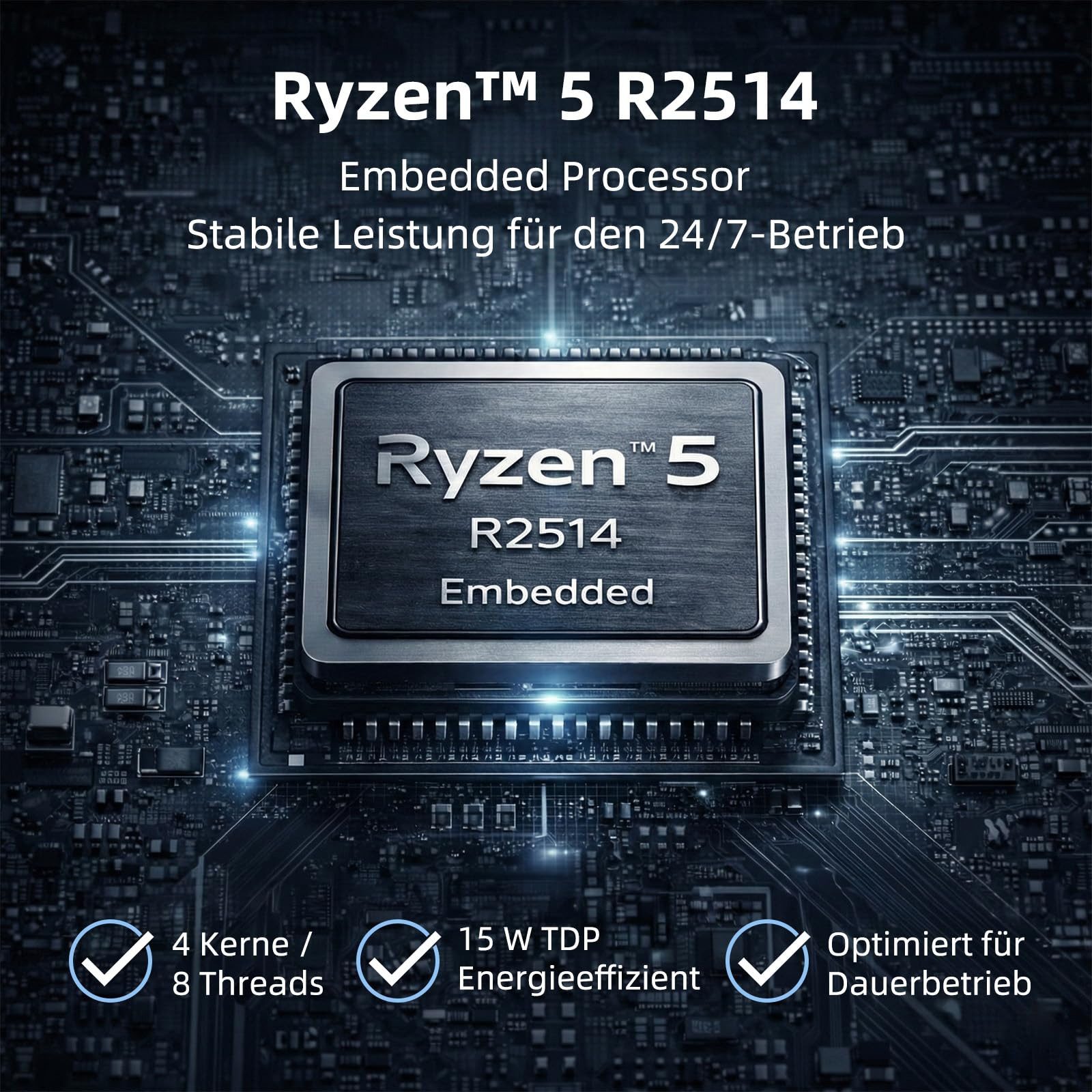 AWOW AWOW AK12 Mini-PC Ryzen 5 R2514, 16/512 GB, Dual 4K, WiFi 5 All-in-One PC (16 GB SSD)