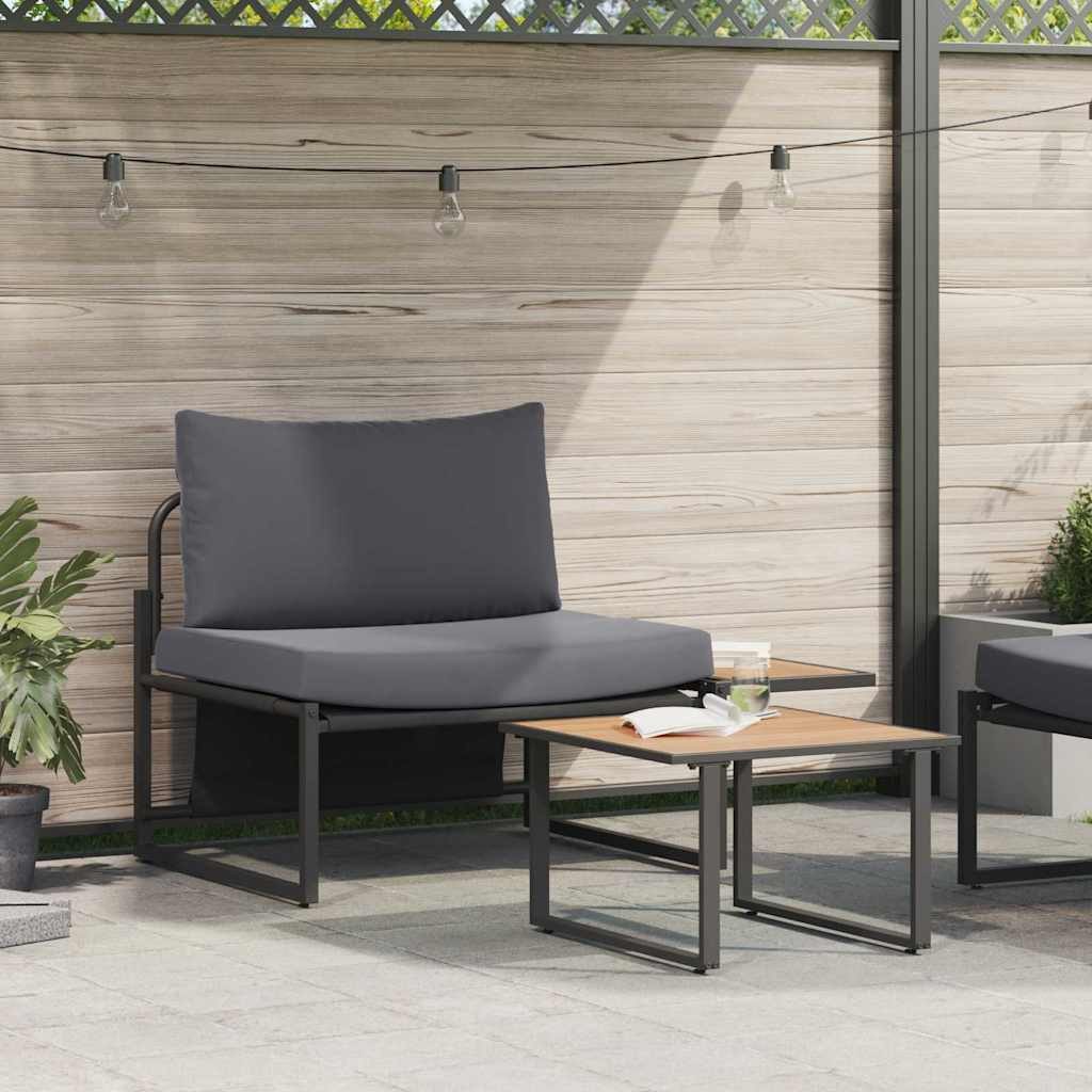 vidaXL Gartenlounge-Set Gartensofa-set 2 stk. Anthrazit Stahl, (2-tlg)
