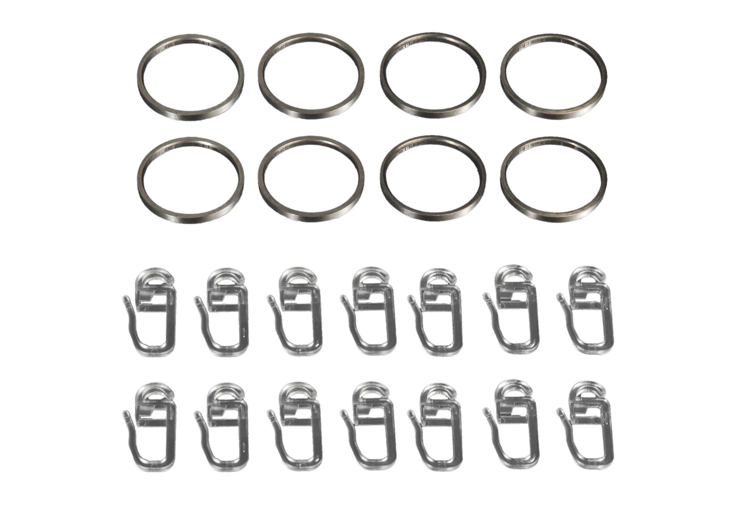 Liedeco Gardinenring Faltenlegehaken Inox, Gardinen, (8-St) günstig online kaufen