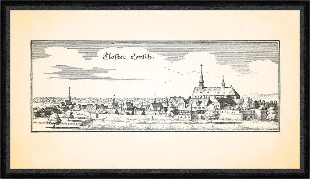 Kunstdruck Kloster Lorsch Bergstraße Kurpfalz Benediktinerabtei Torhalle Faks_Mer