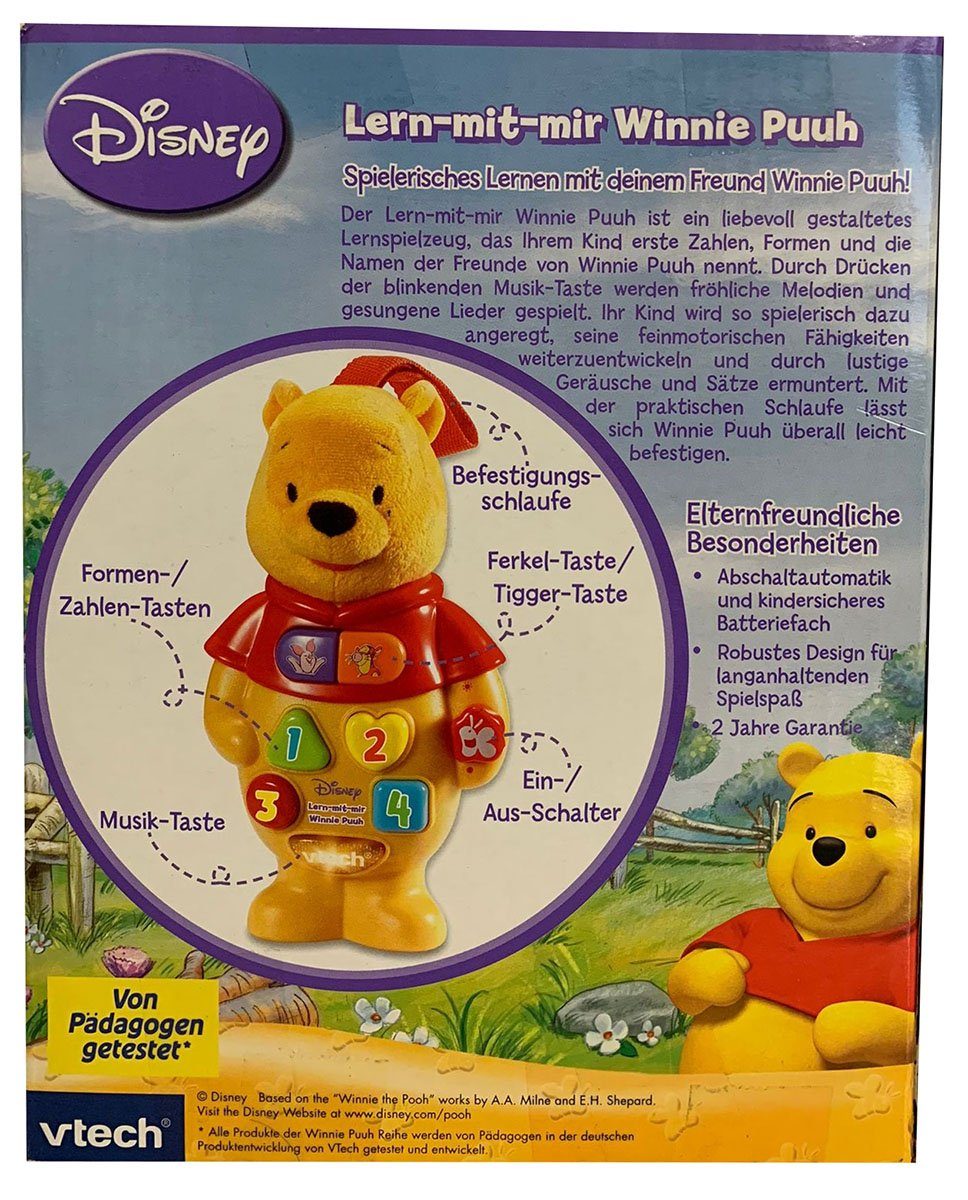 VTech Pelota De Aprendizaje De Winnie The Pooh – Juguete Interactivo Con Luces Y Sonidos – Para Bebés De 6 A 24 Meses – Incluye Pilas De Demostración – Colores Y Formas