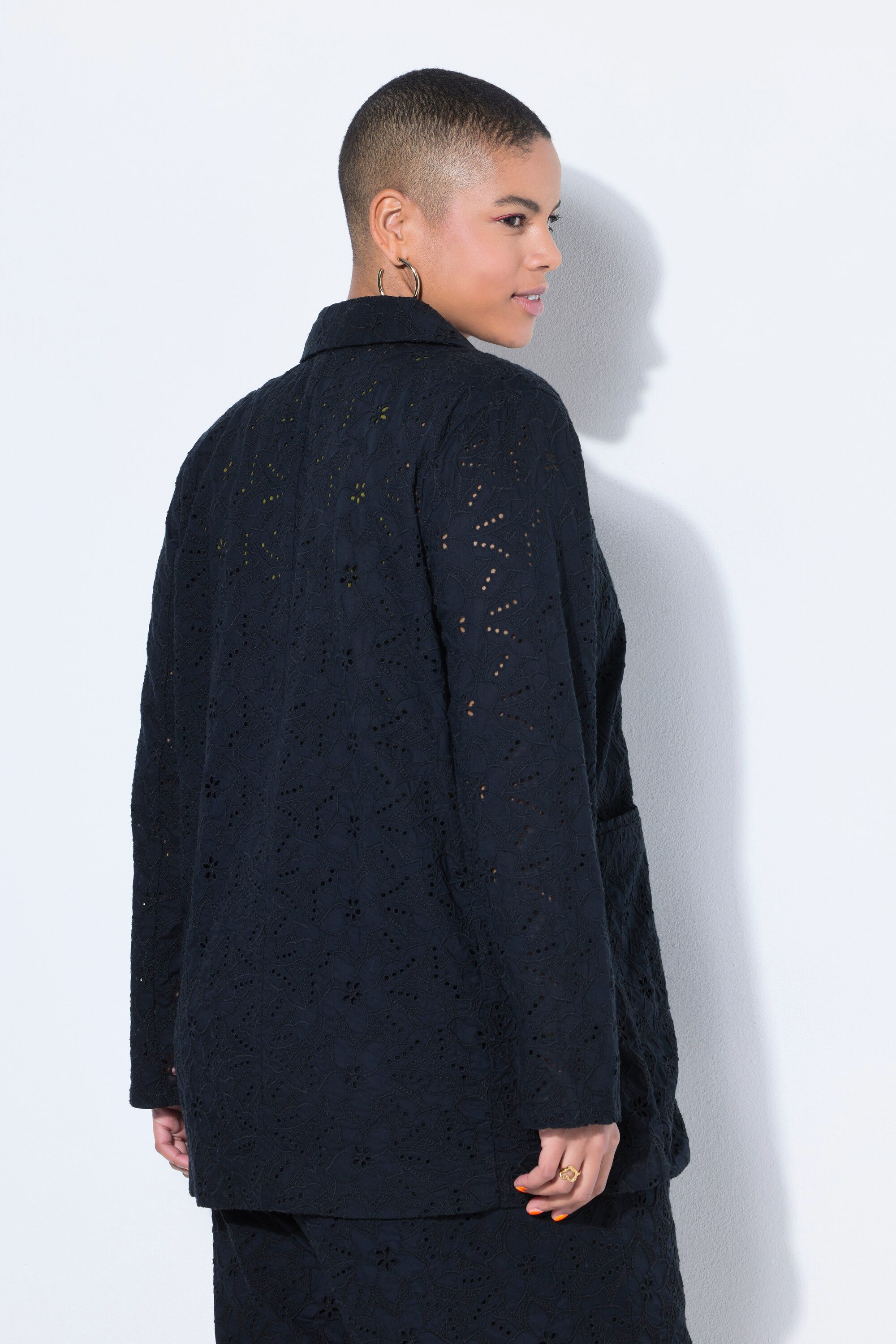 Studio Untold Blusenblazer Blazer oversized florale Spitze
