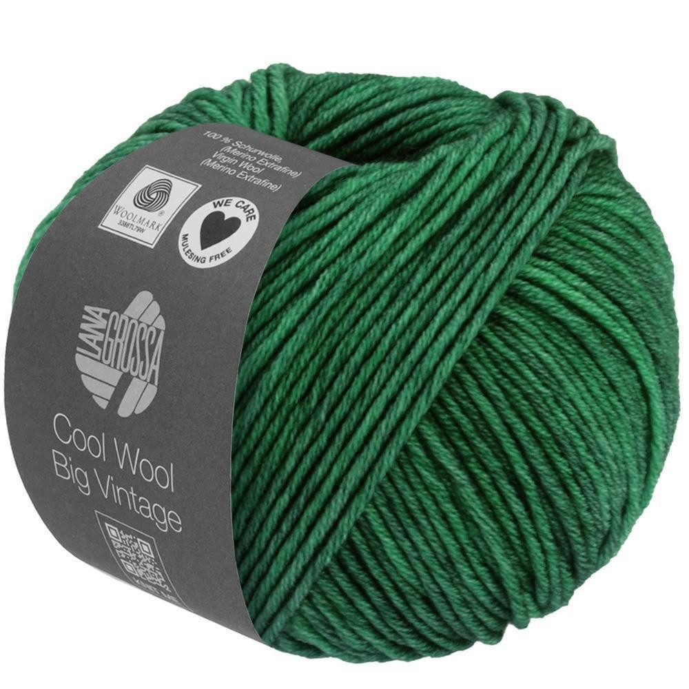 LANA GROSSA Cool Wool Big Vintage 7180 patinagrün Häkelwolle, 120 m