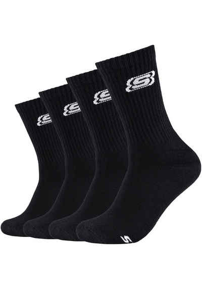 Skechers Socken (Packung, 4-Paar) Verstärkte Ferse & Spitze für lange Haltbarkeit