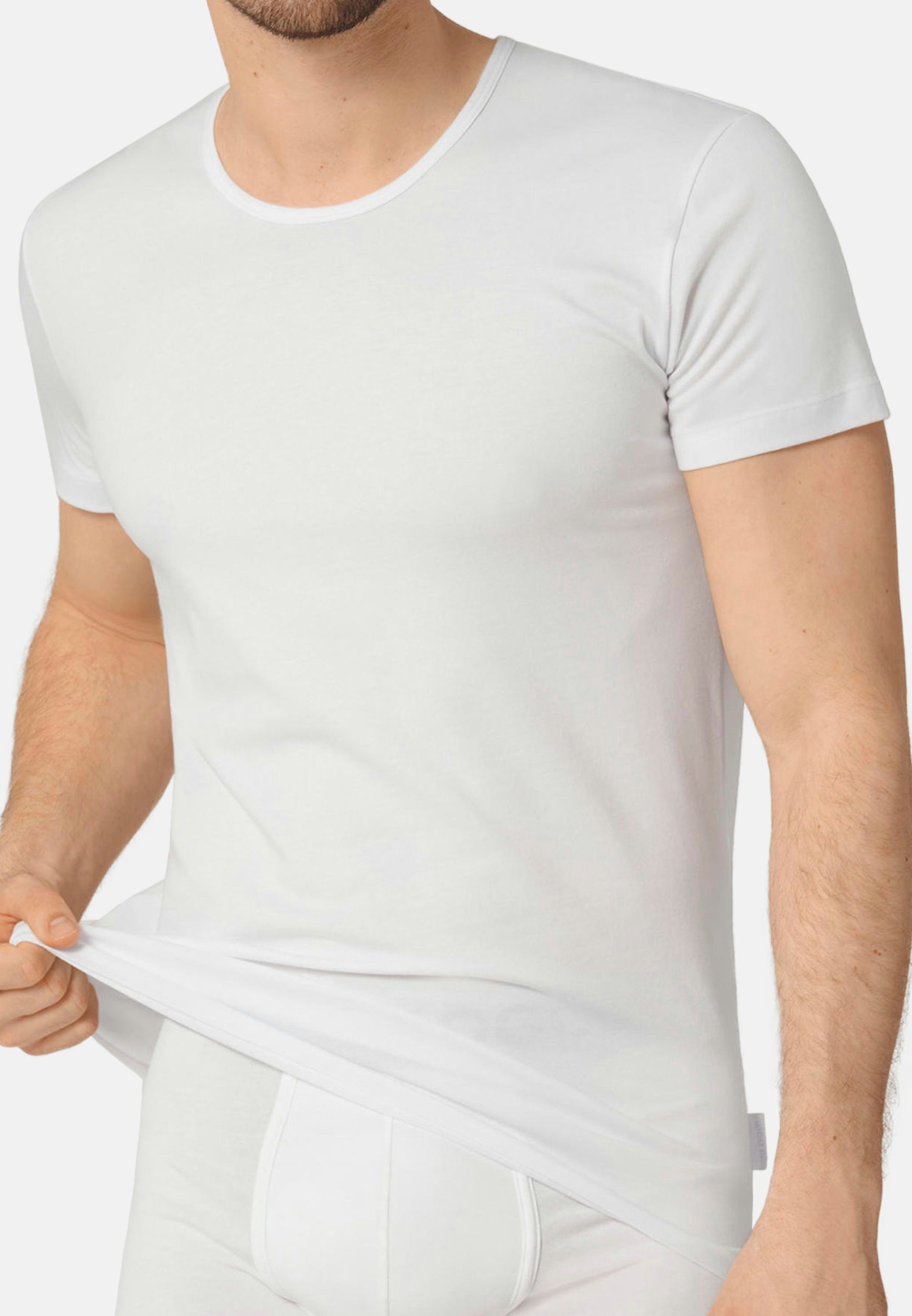 Sloggi Unterhemd 2er Pack 24/7 / Bequem (Spar-Set, Kurzarm anschmiegsam und 2-St) Weiß Shirt Unterhemd - - Baumwolle