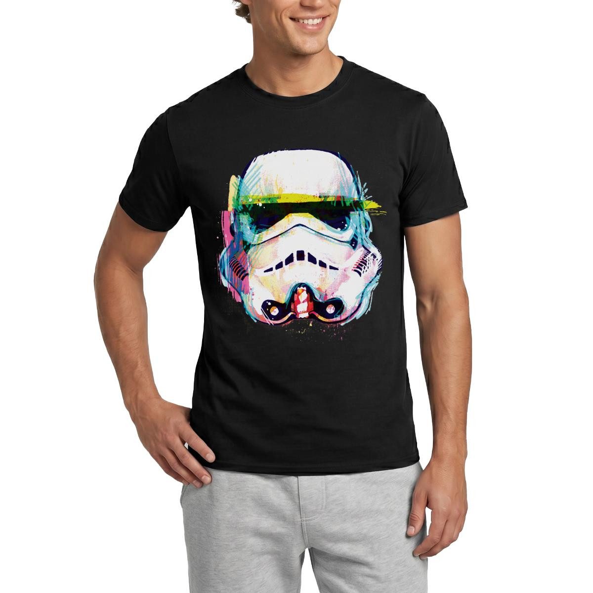 Spreadshirt T-Shirt Star Wars Stormtrooper Portrait Artsy-Look Männer T-Shirt (1-tlg)