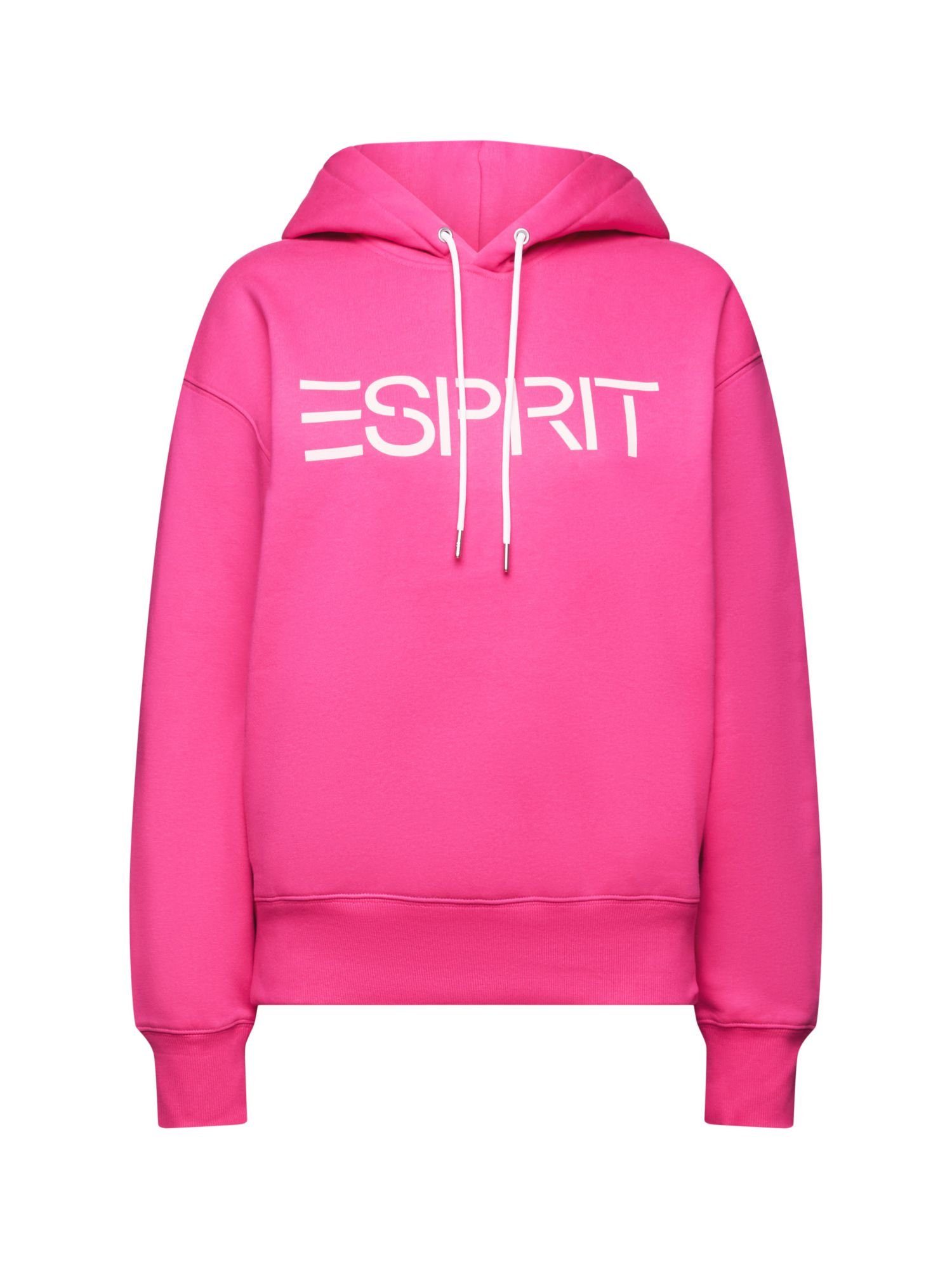 Esprit Sweatshirt Unisex Fleece-Hoodie mit Logo (1-tlg) PINK FUCHSIA